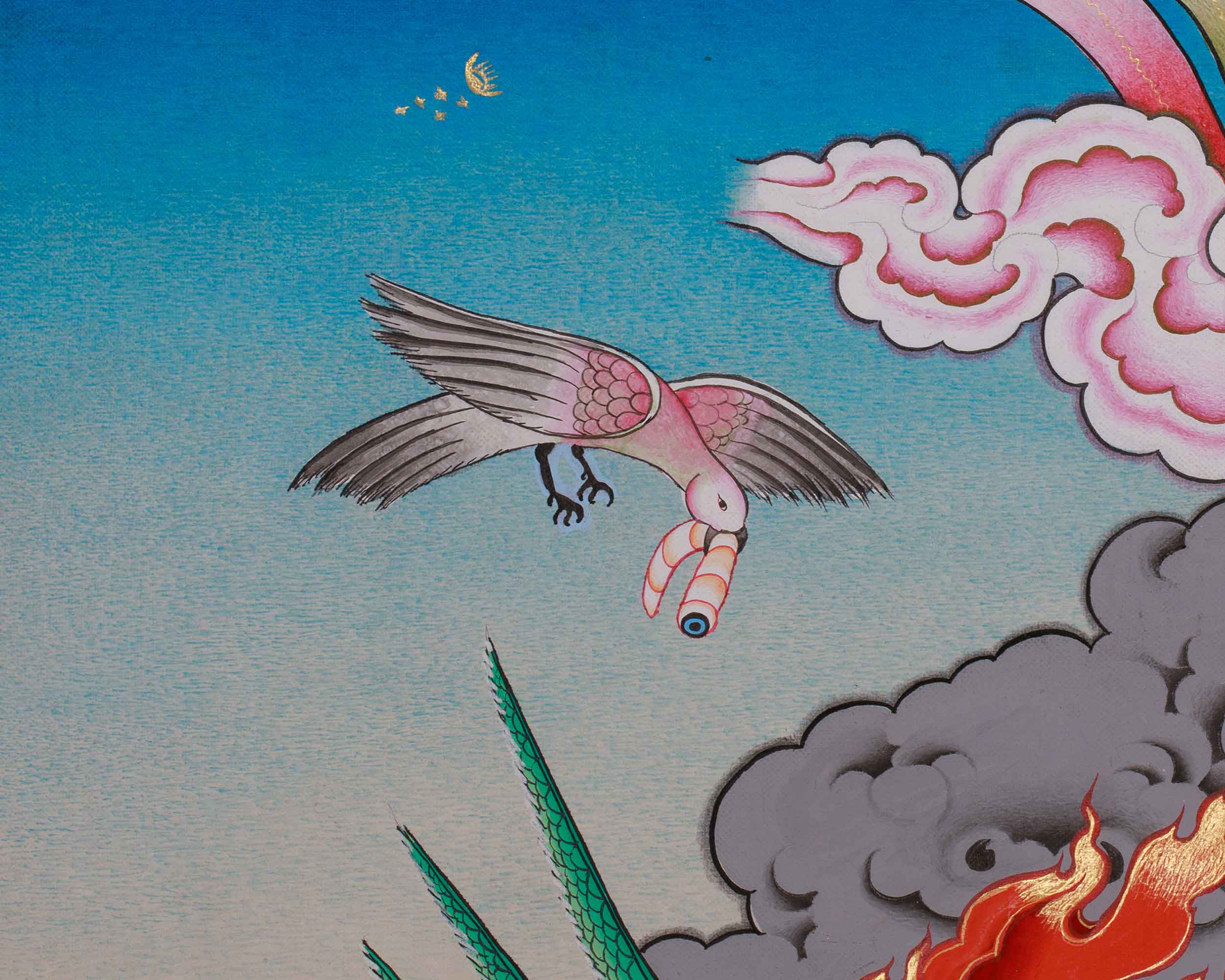 Wrathful Deity Vajrakilaya with Samantabhadra Thangka | Destroyer of Negativity