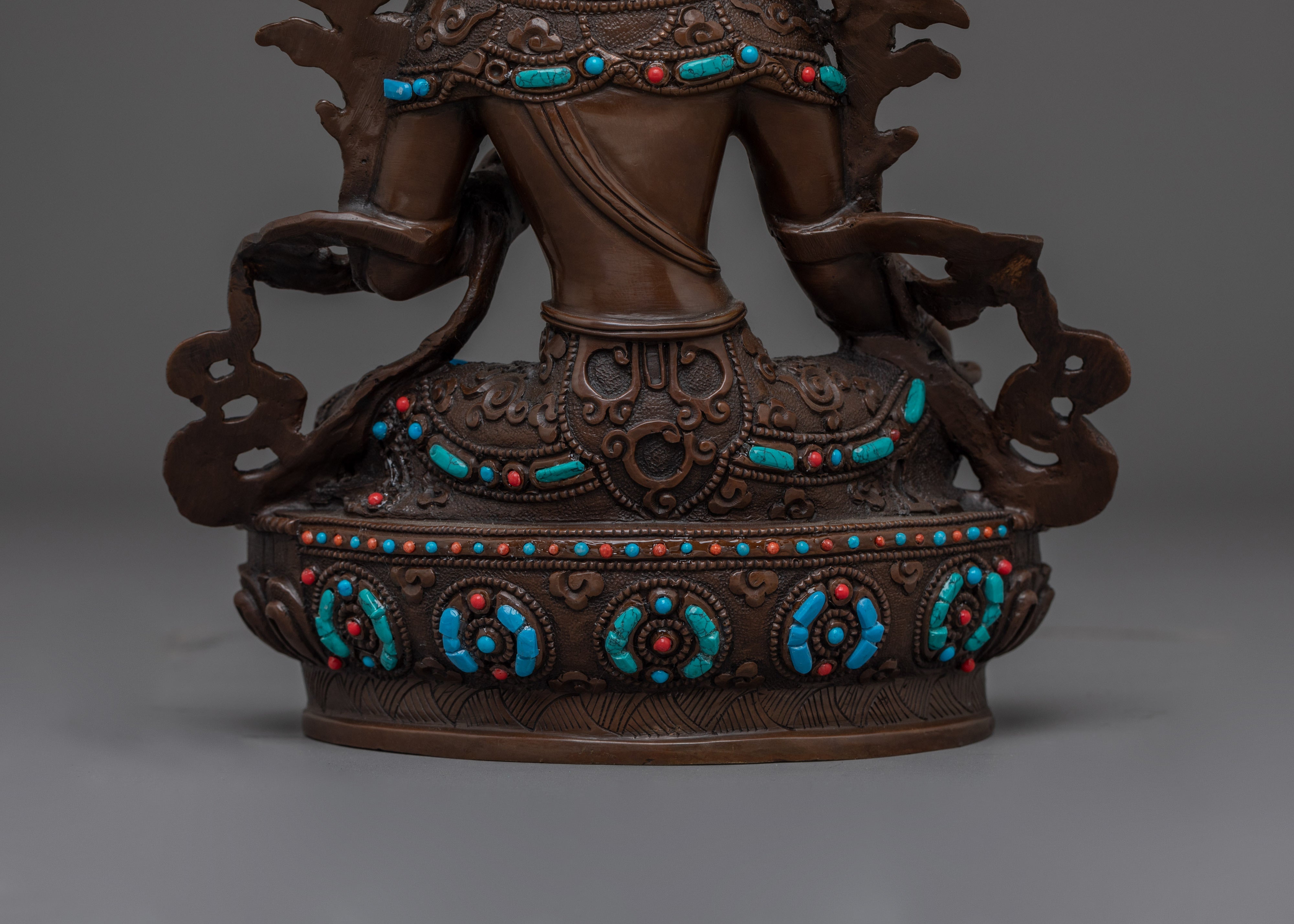 Green Tara Bodhisattva Handmade Artwork | Himalayan Shyama Tara Statue