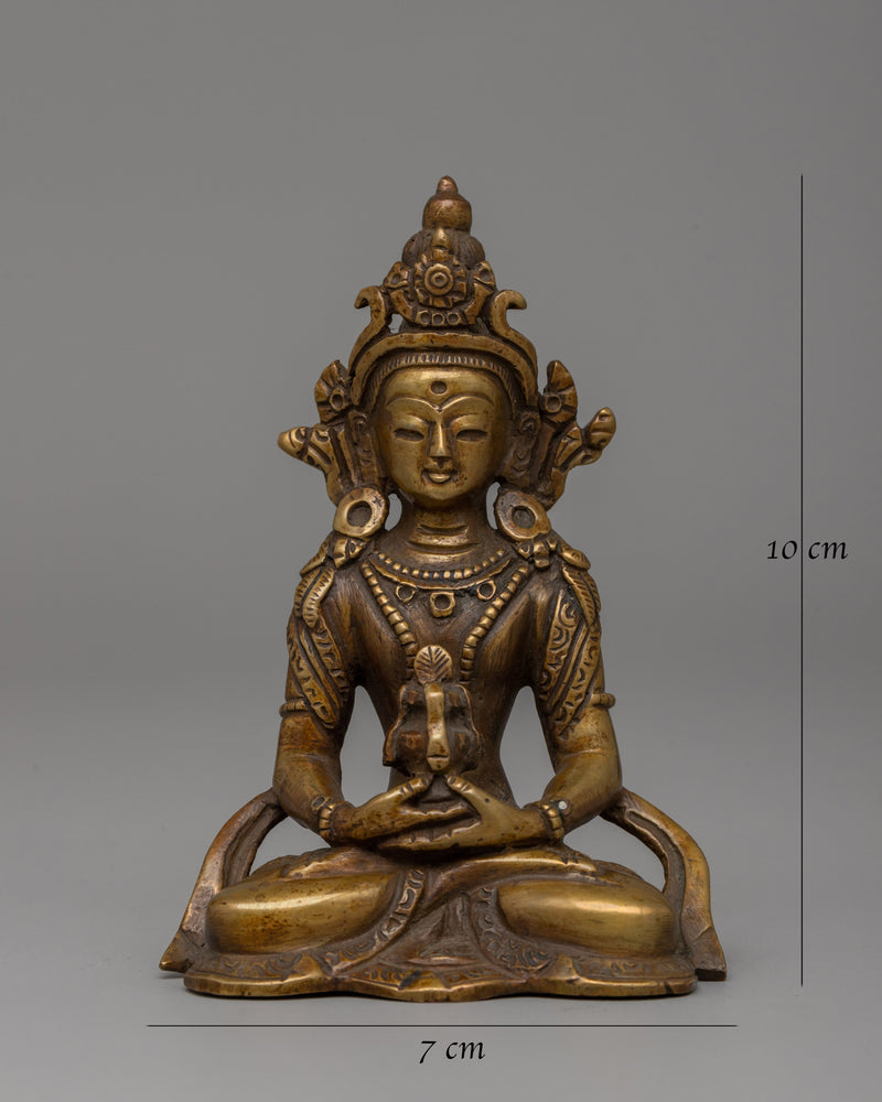 Handcrafted Deity of Long life Amitayus Statue | A Symbol of Enlightenment