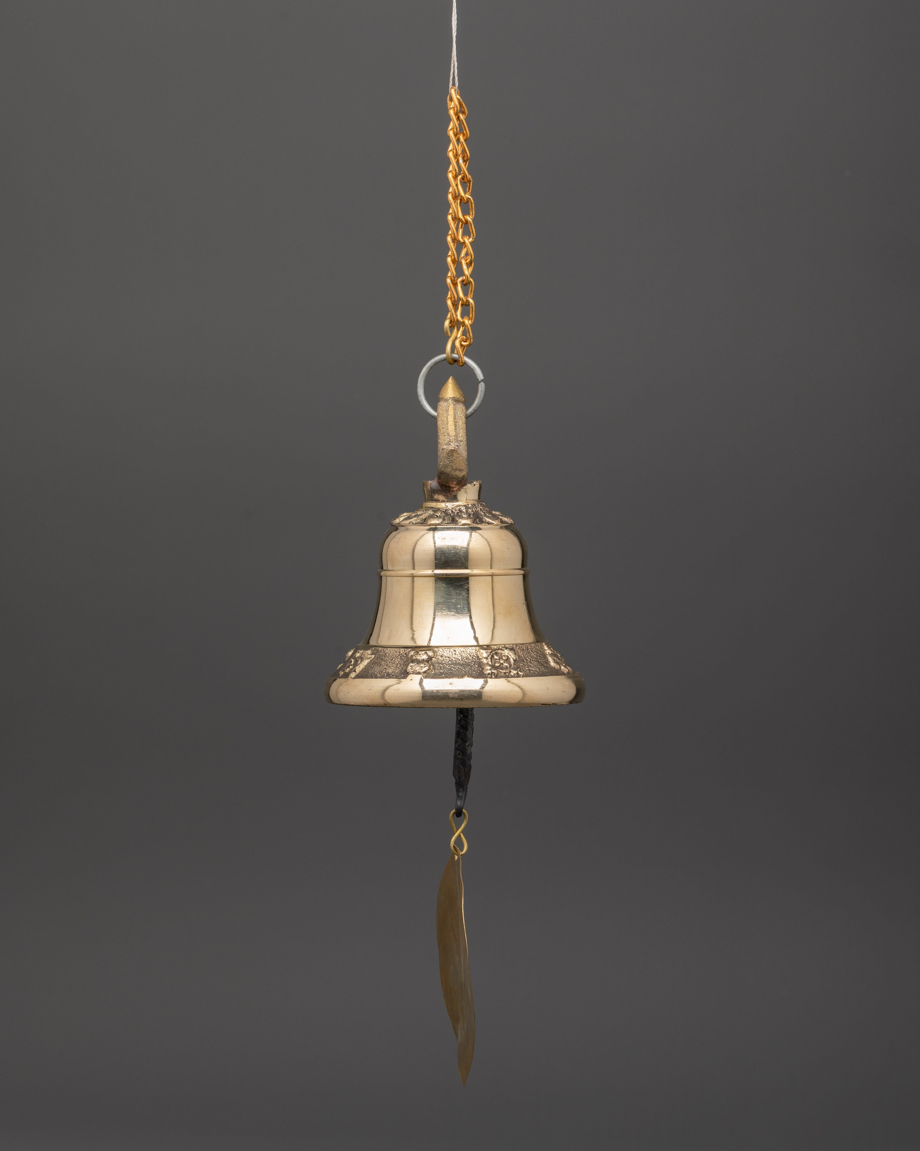 Hanging Bell Buddhist Sacred Ceremonial Piece | Bronze Meditation and Ritual Bell