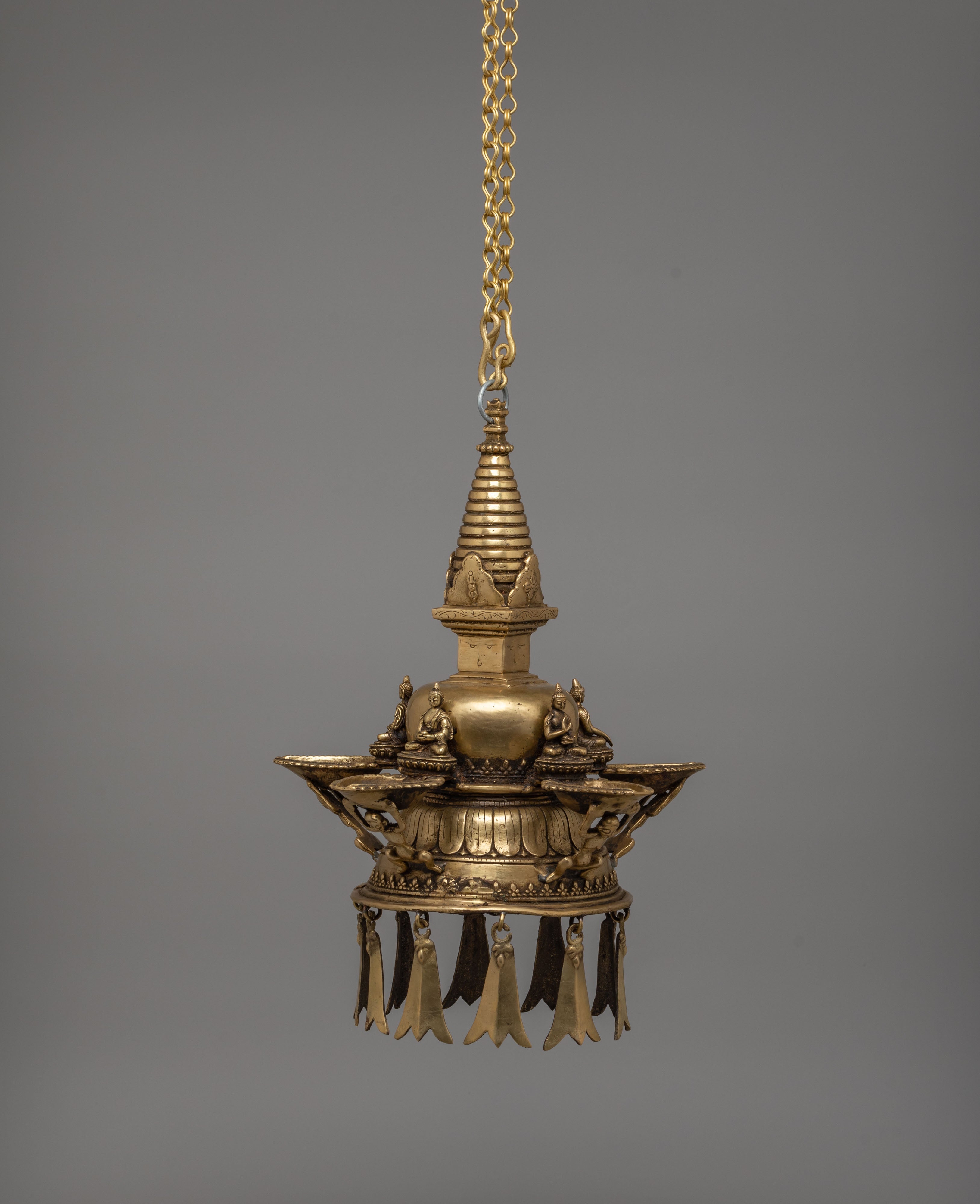Traditional Hanging Stupa Dalucha | Tibetan Spiritual Decor