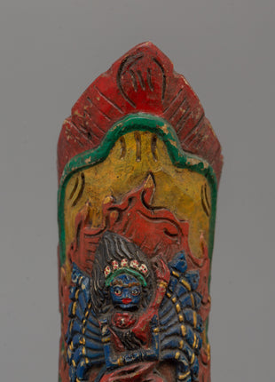 Hayagriva Apron Ornament | Buffalo Bone Tibetan Decor