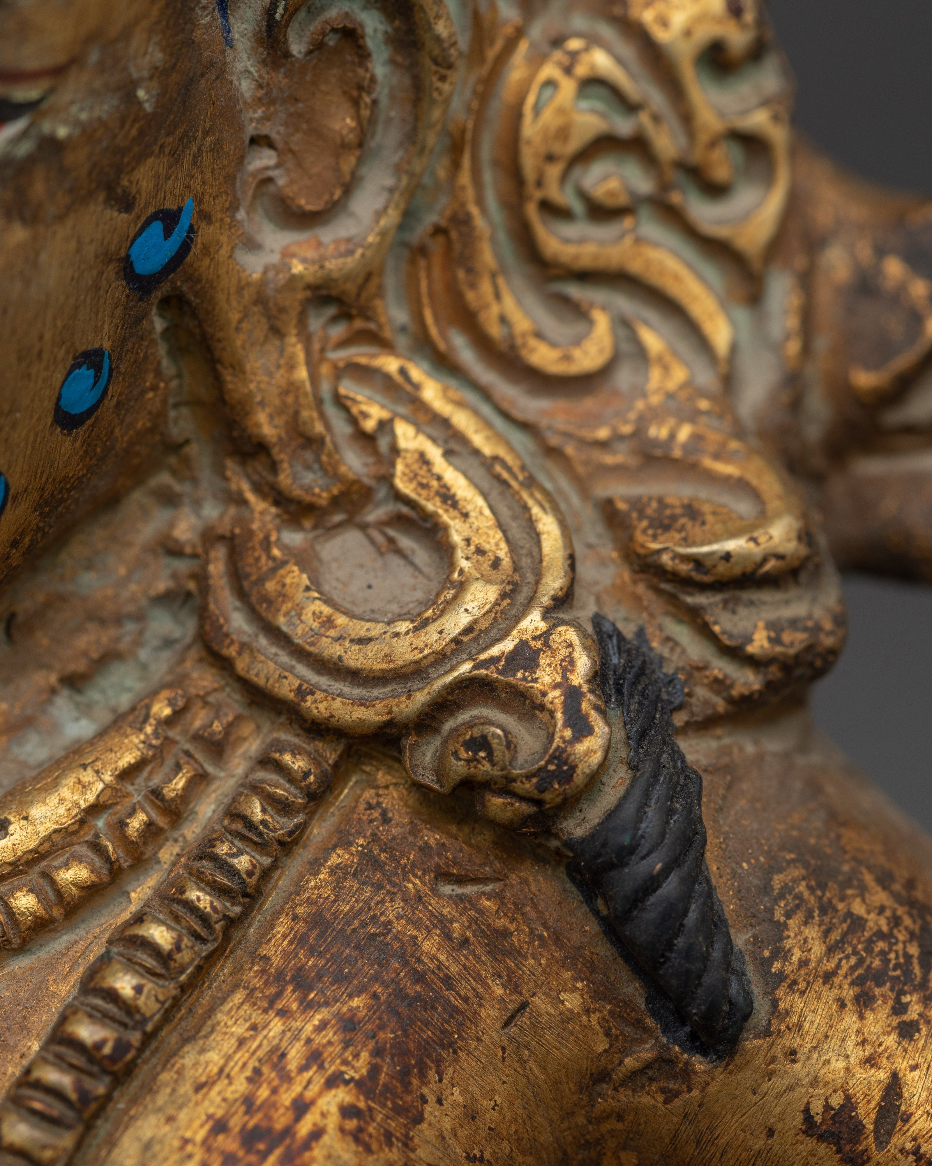 Handmade Copper Statue of Dzambhala | Statue for Altar