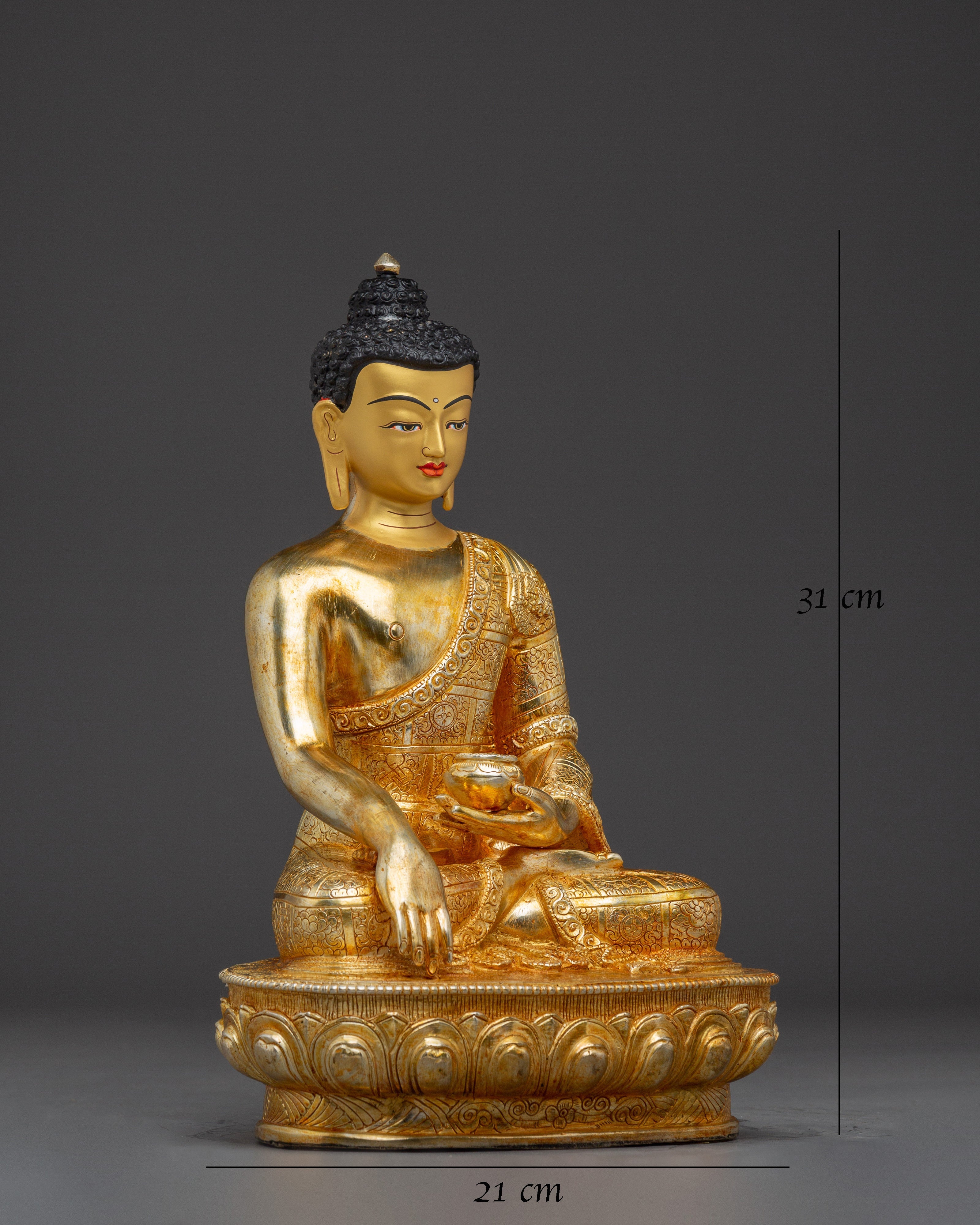 Copper Artwork Shakyamuni Buddha Statue 