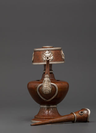 Handcrafetd Tibetan Bhumba Ritual Vase | Buddhist Water Offering Vessel