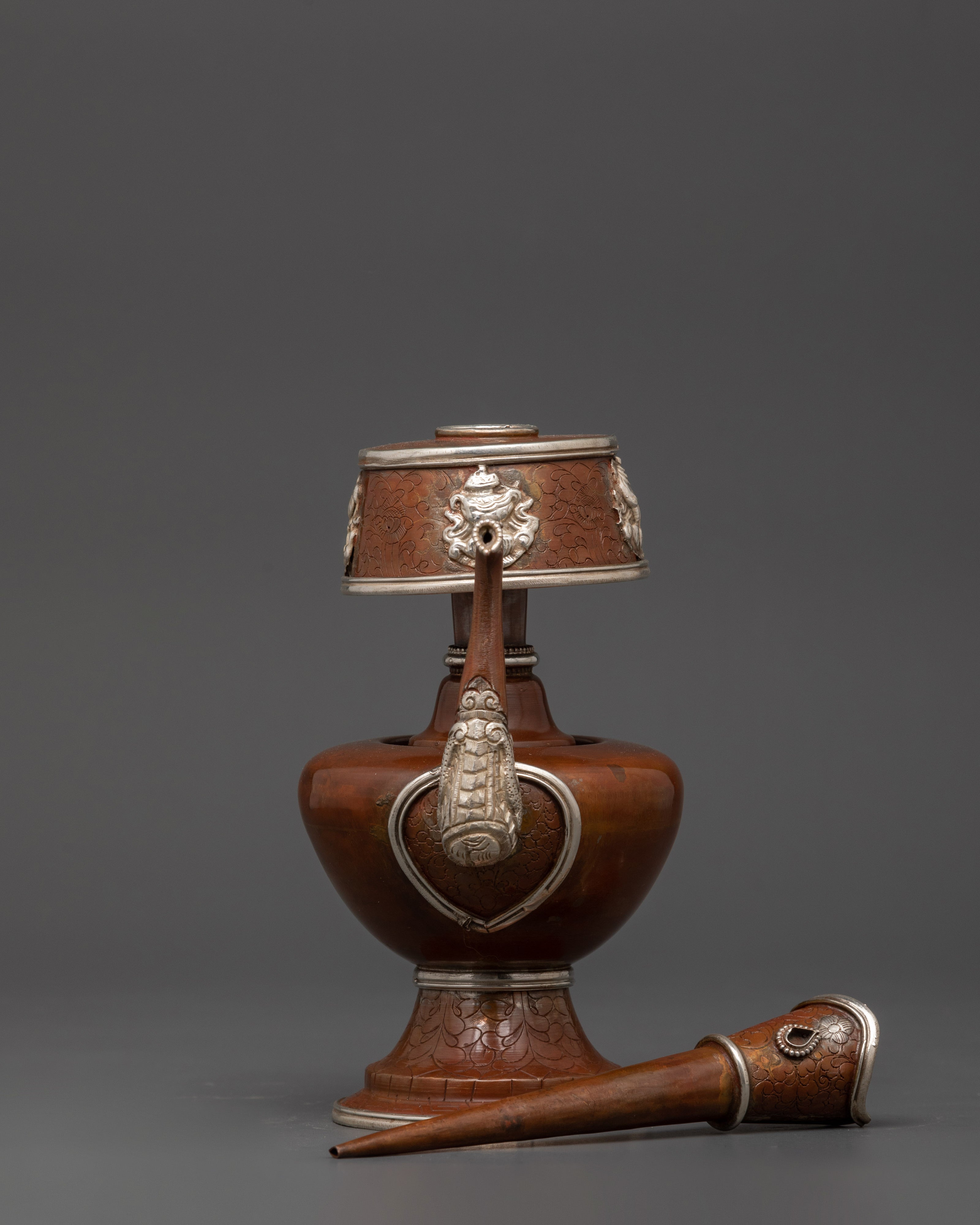 Handcrafetd Tibetan Bhumba Ritual Vase | Buddhist Water Offering Vessel