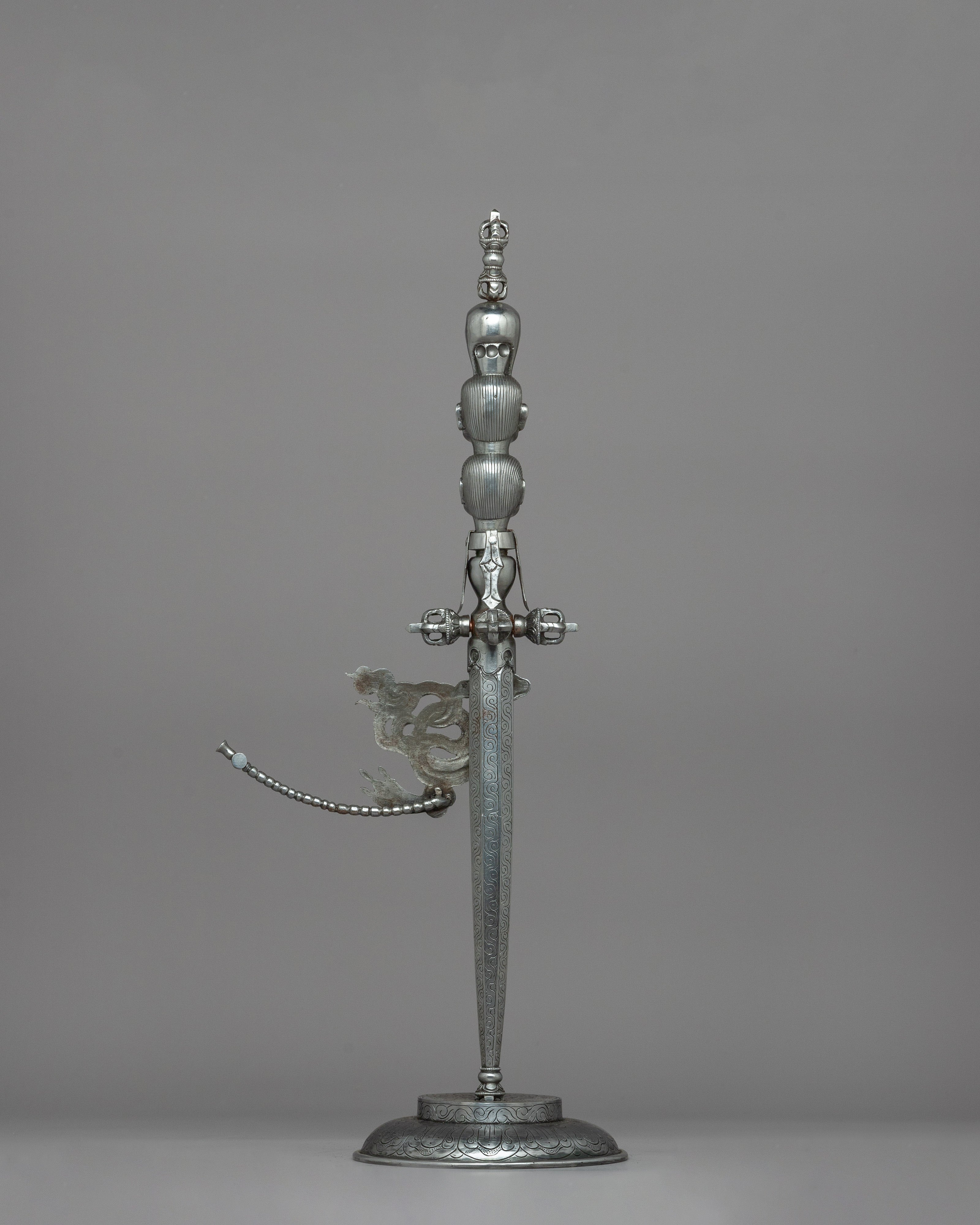 Iron Khatvanga for Tibetan Buddhist |  Sacred Vajrayana Ritual Staff