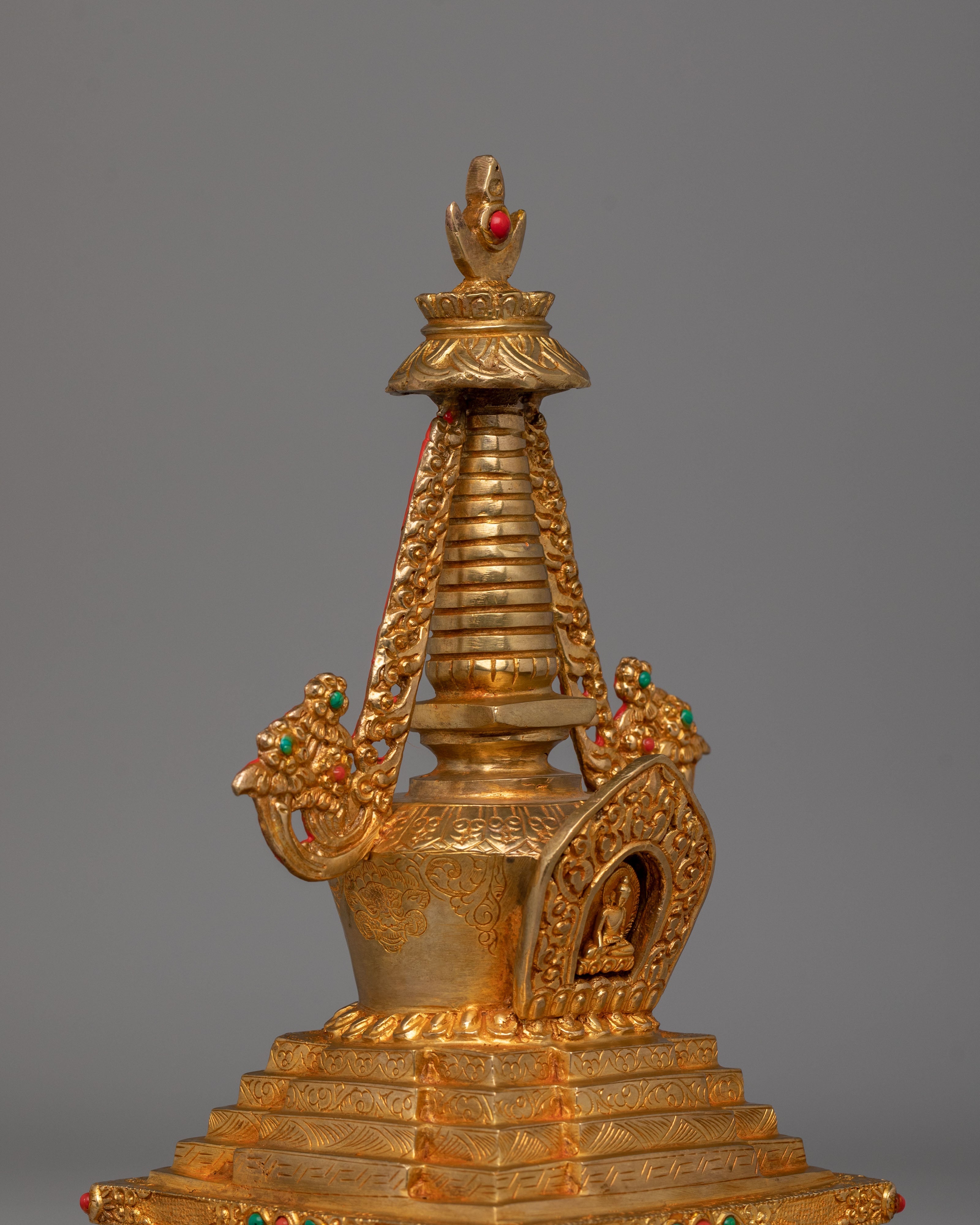 Buddhist Stupa of Great Miracles | Handcrafted Buddhist Shrine