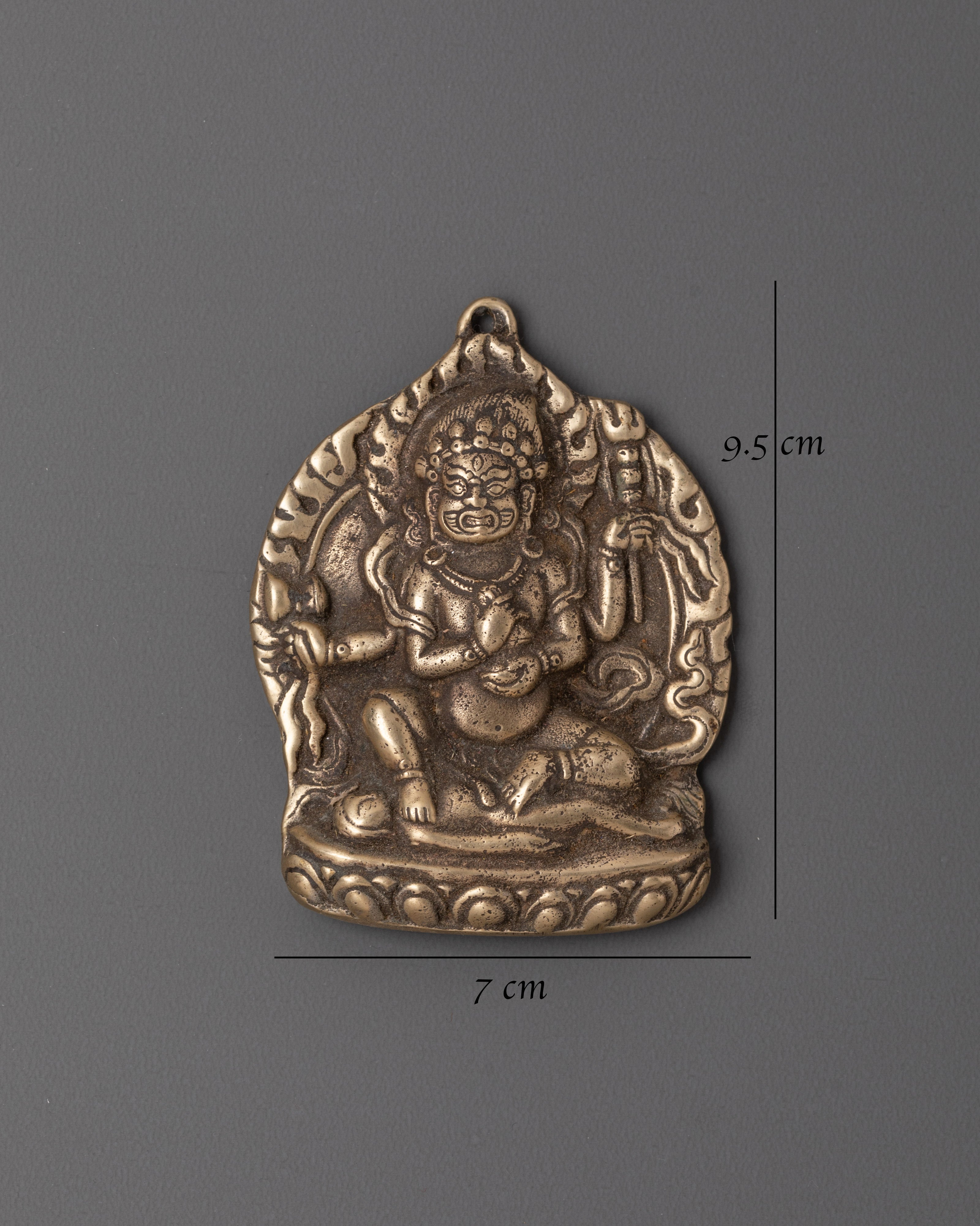 Buddhist Four Armed Mahakala Wall Hanging | Sacred Tibetan Art Decor