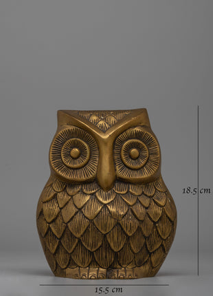 Handcrafted Brass Body Owl Figurine | Symbolizing Wisdom and Prosperity
