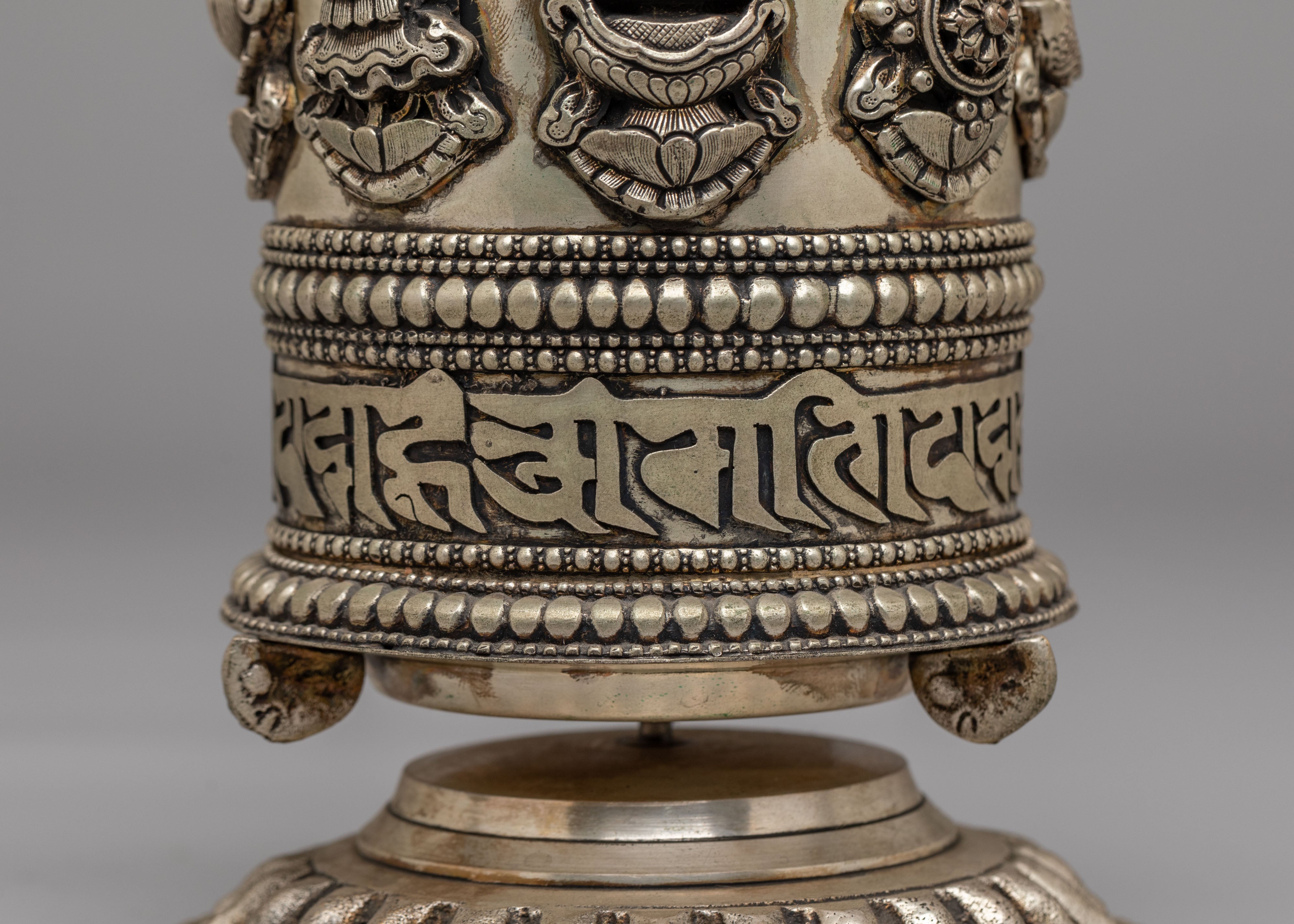 Tibetan Ritual Prayer Wheel | Perfect for Meditation and Spiritual Practices