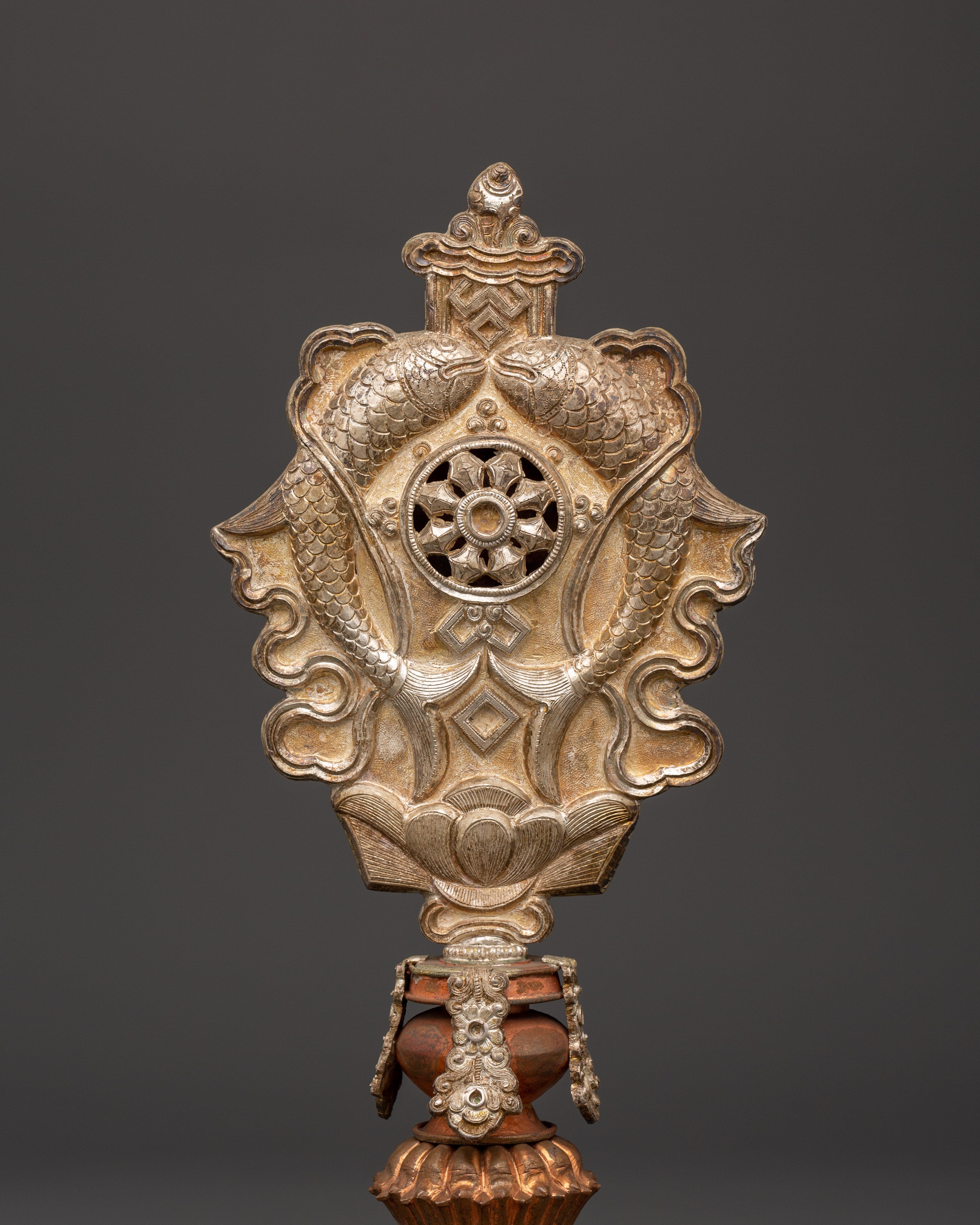 Buddhist Protection Symbol | Pure Silver & Copper Ritual Artifact