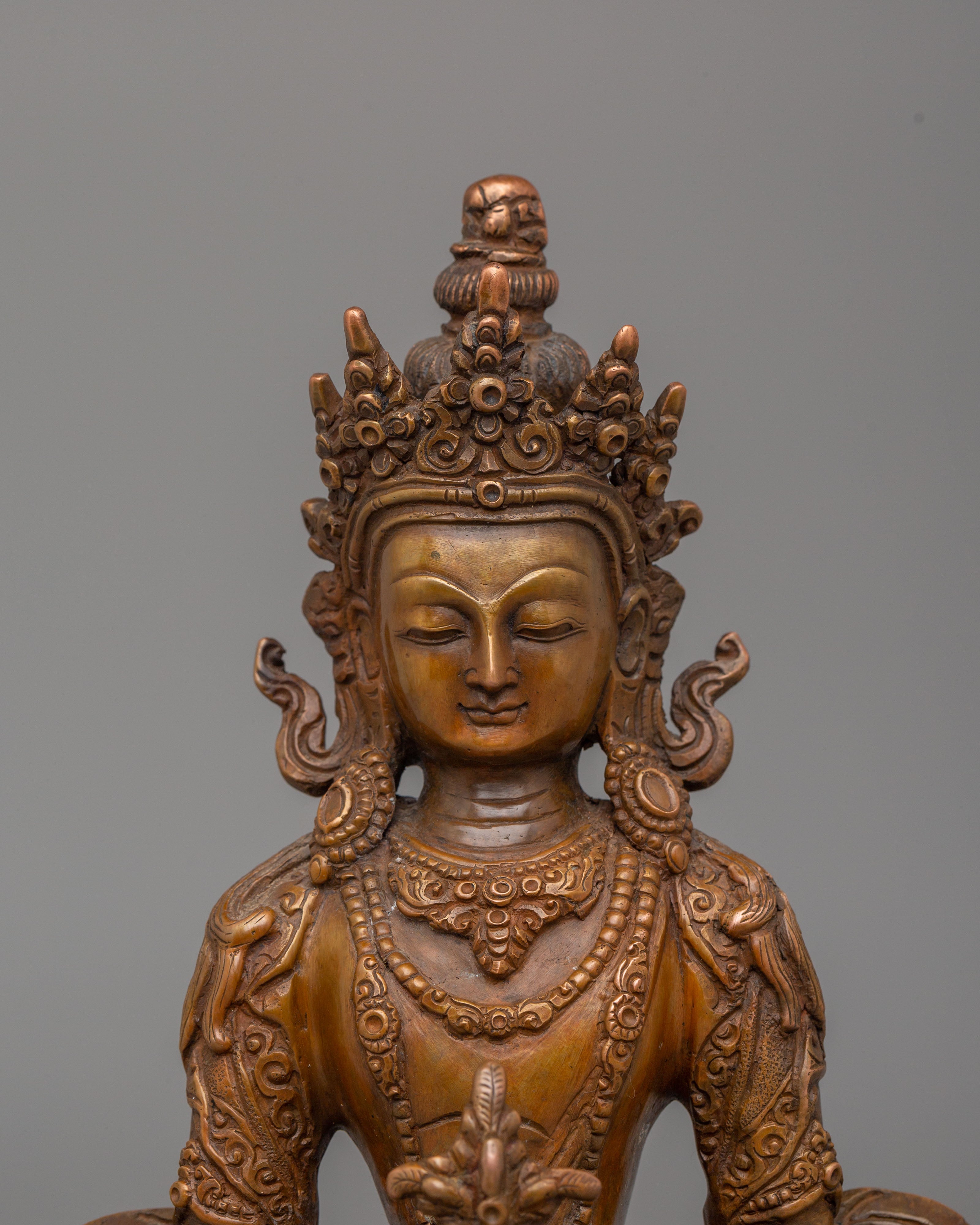 Handcrafted Tibetan Amitayus Statue | Symbol of Longevity