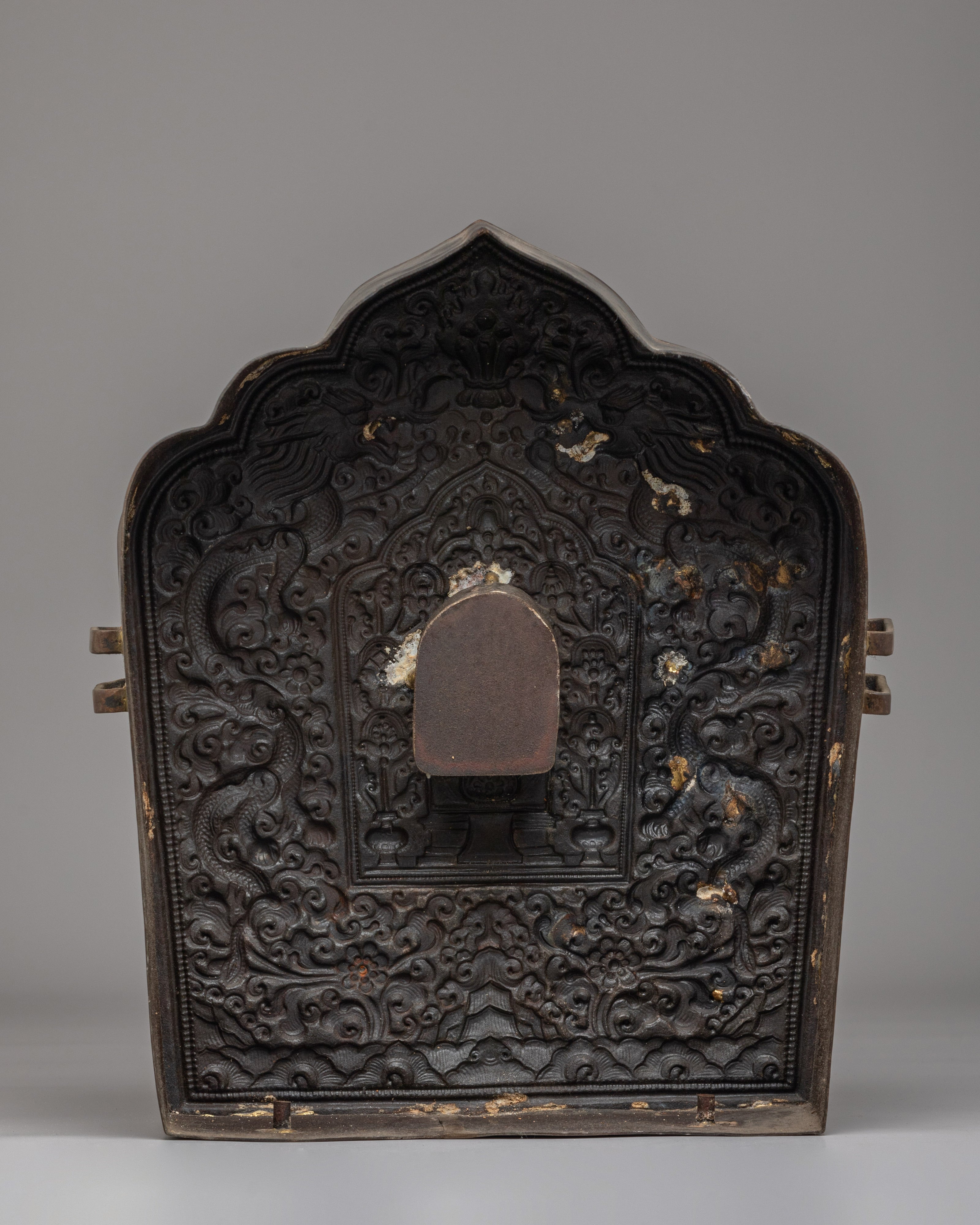 Dragon Design Ghau Box | Handcrafted Tibetan Ritual Box