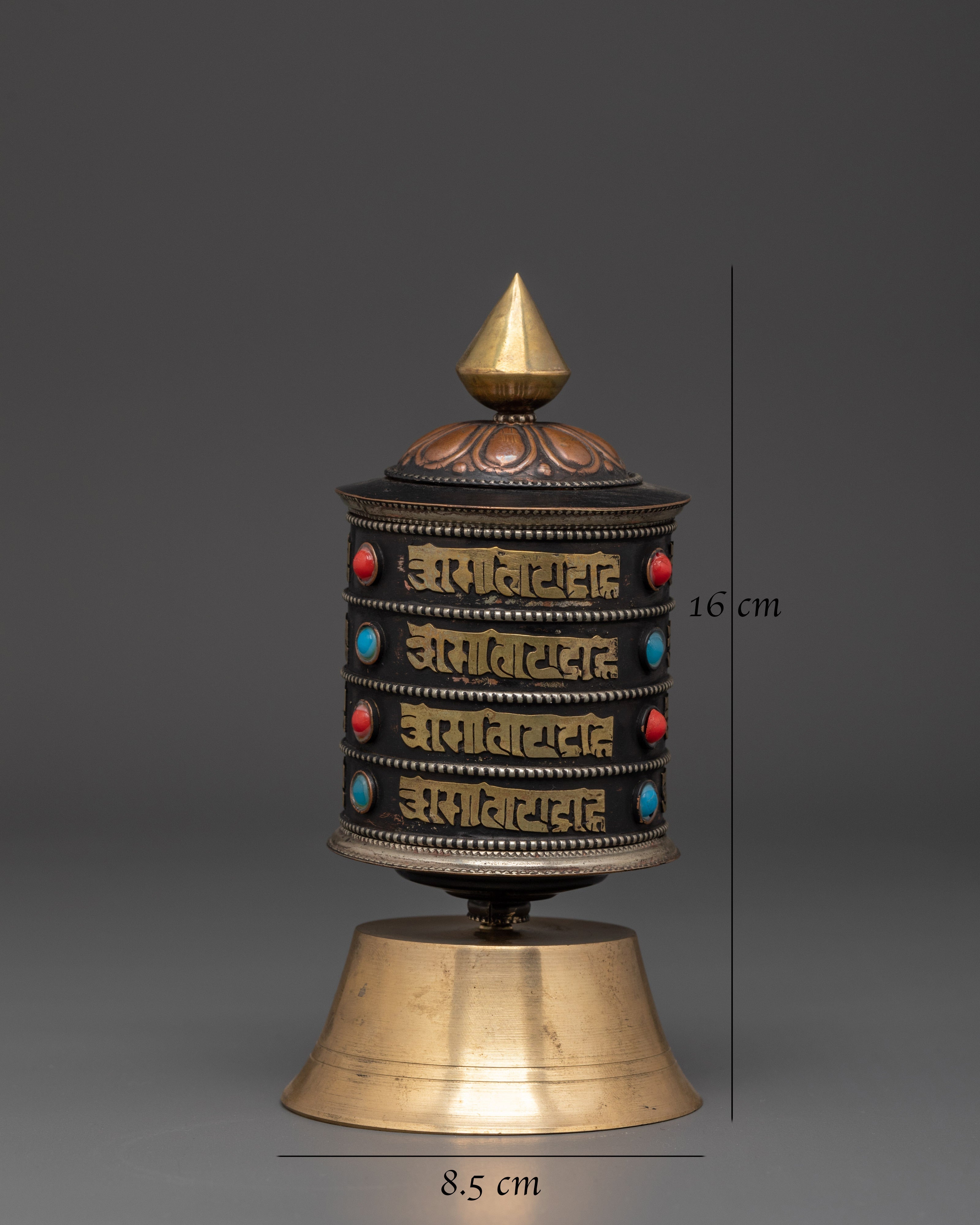 Prayer Wheel for Peace and Inner Focus Daily | Sacred Spinner for Blessings