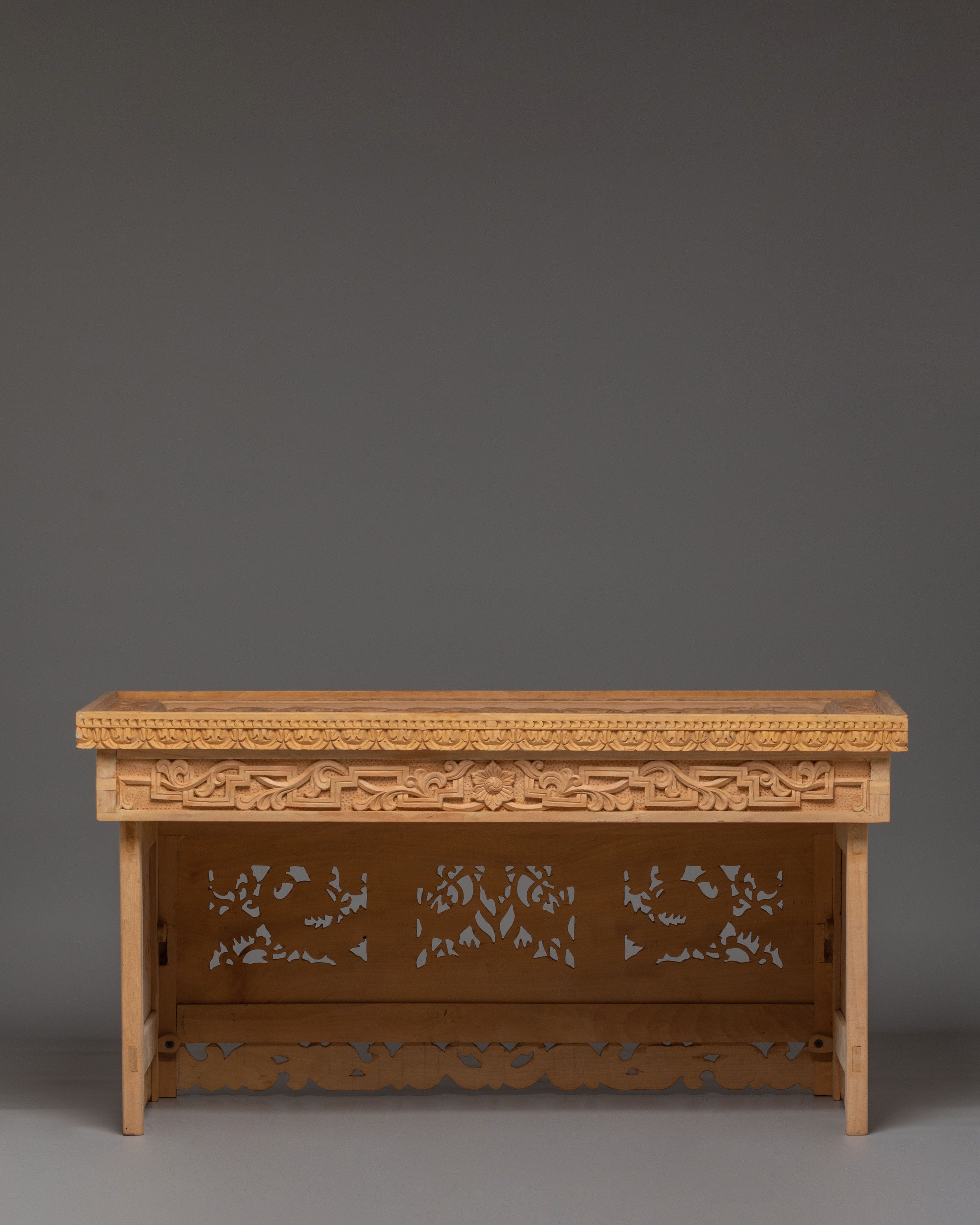 Tibetan Wooden Folding Table | Portable Outdoor Dining Set