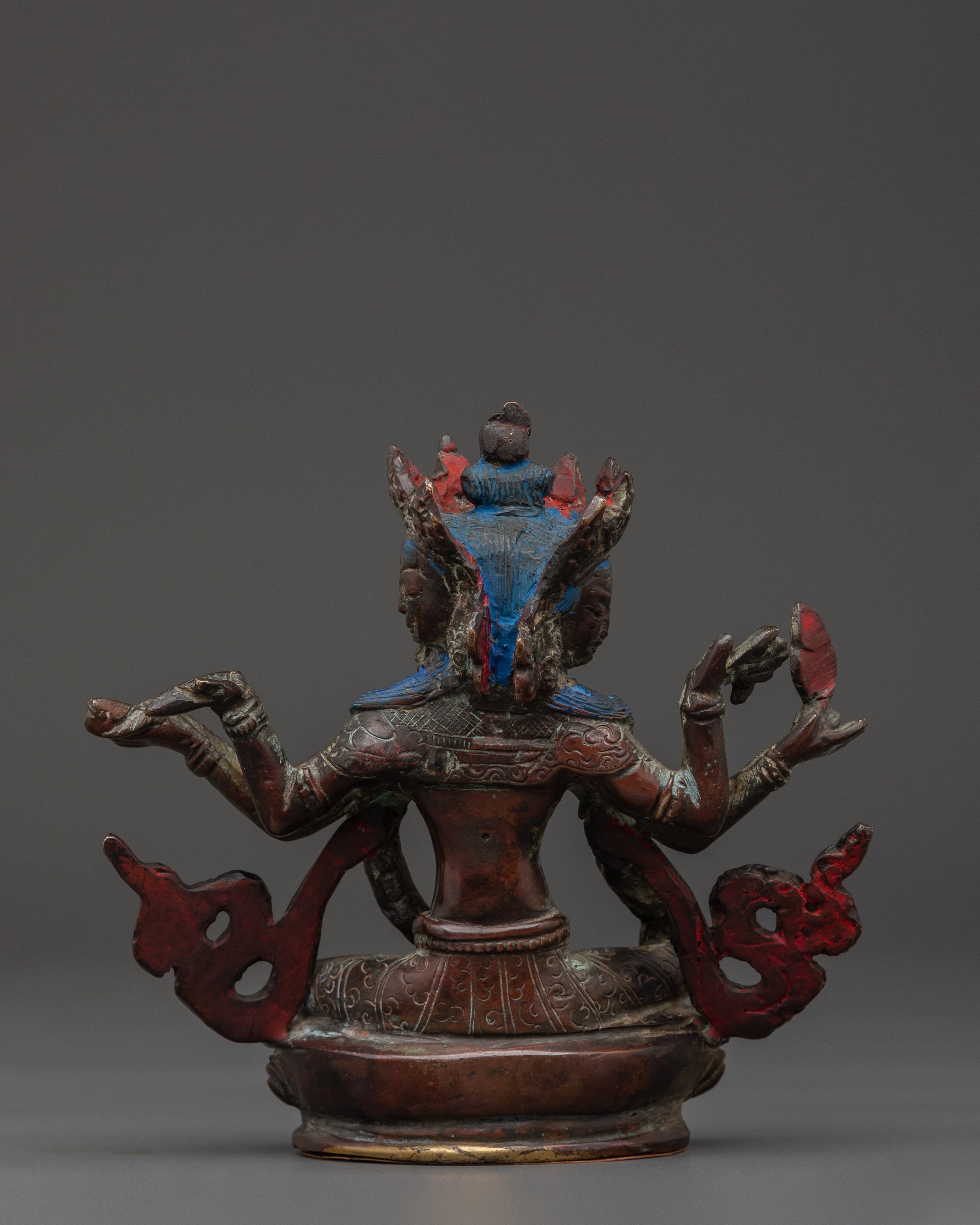Handcrafted Tibetan Vashudhara Deity Statue | Oxidized Copper Goddess Sculpture
