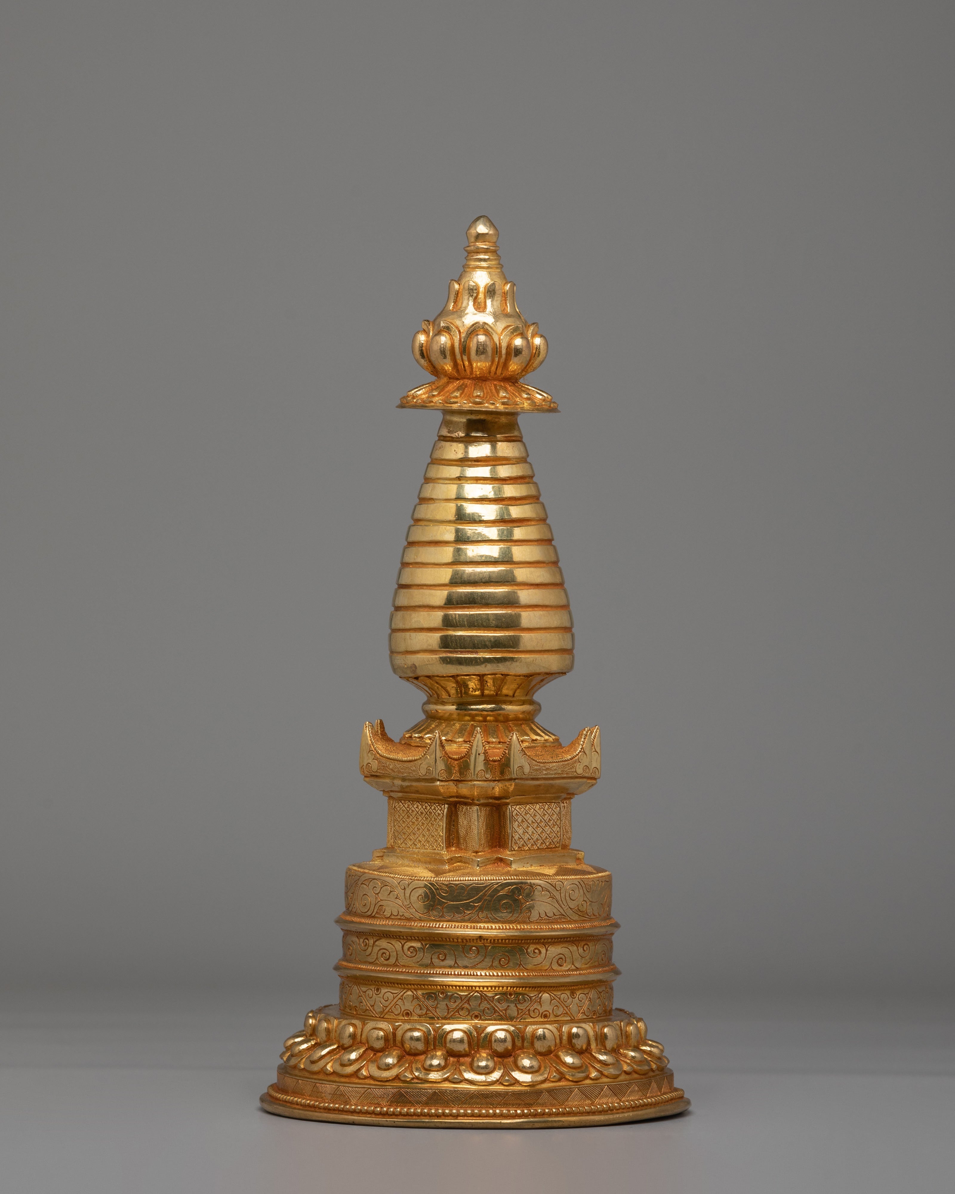 Handcrafted Tibetan Kadampa Stupa | Sacred Buddhist Stupa for Spiritual Practice