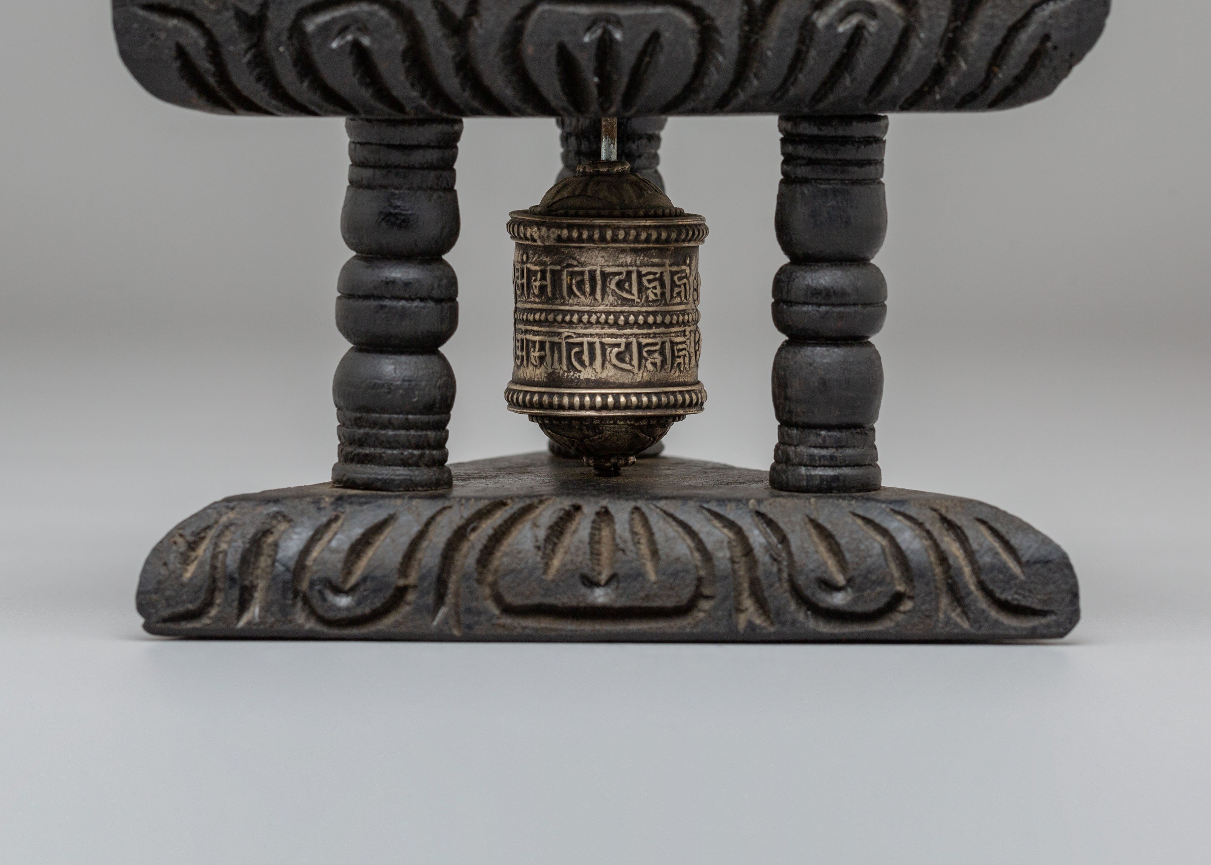 Handcrafted Prayer Wheel For Ritual | Tibetan Buddhist Mantra Spinning Wheel