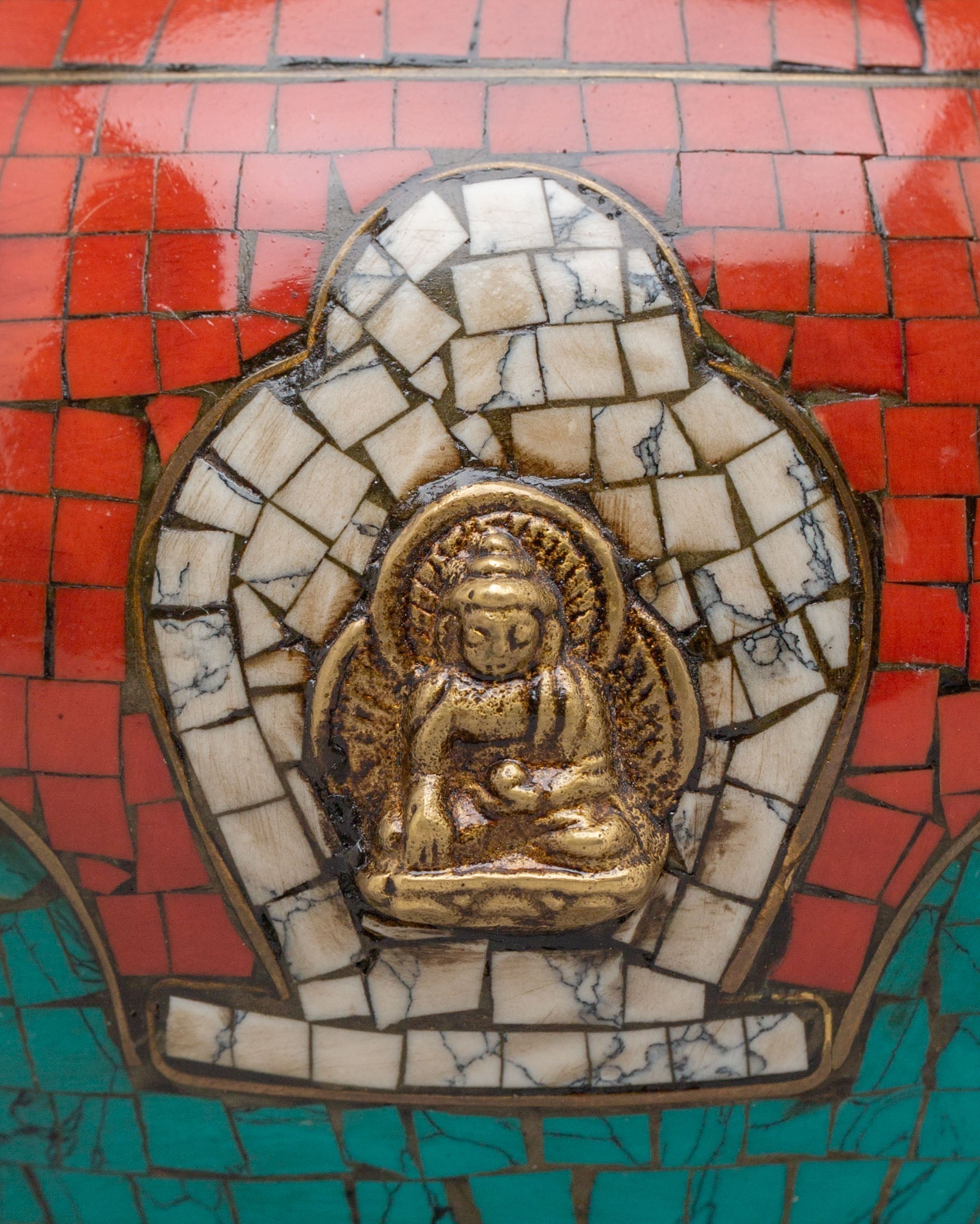 Gemstone Inlay Tea Pot | Traditional Himalayan Craftsmanship
