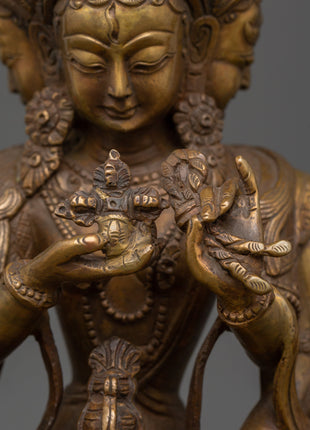 Antique Copper Namgyalma Statue |  Buddhist Ritual & Meditation