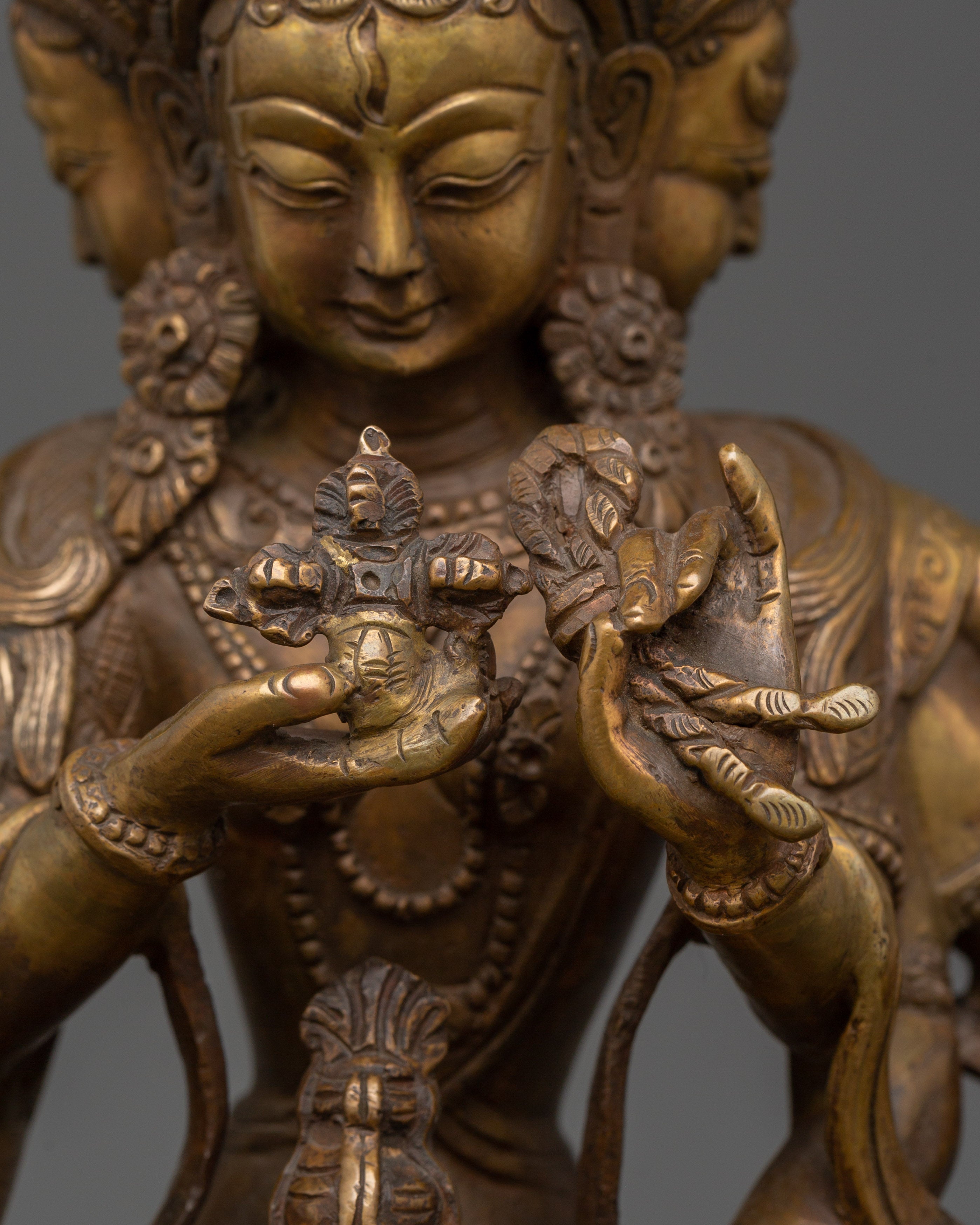 Antique Copper Namgyalma Statue |  Buddhist Ritual & Meditation