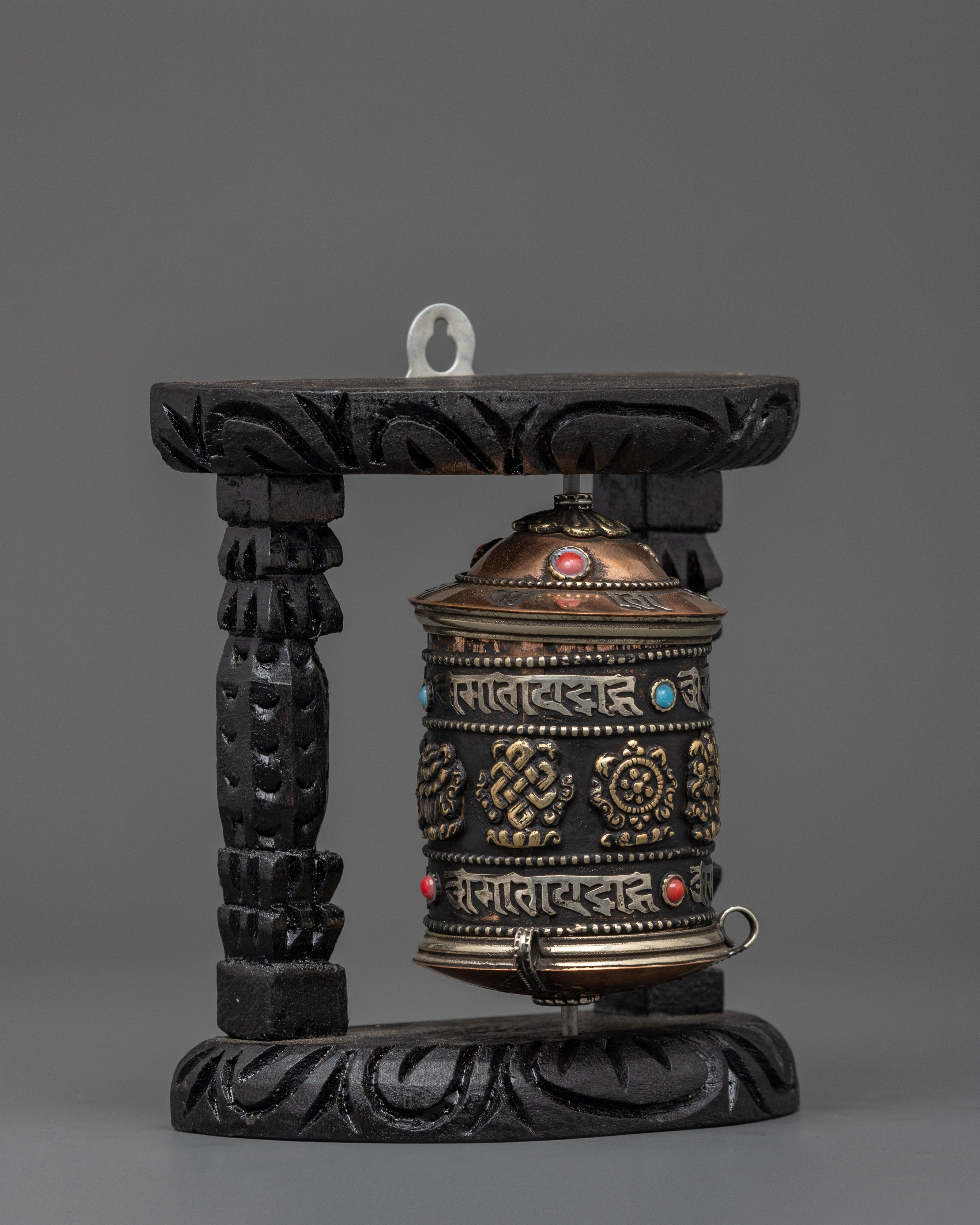 Tibetan Prayer Wheel with Brass | Buddhist Meditation Decor