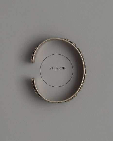 Sterling Silver Mantra Bracelet | Tibetan “Om Mani Padme Hum” Cuff