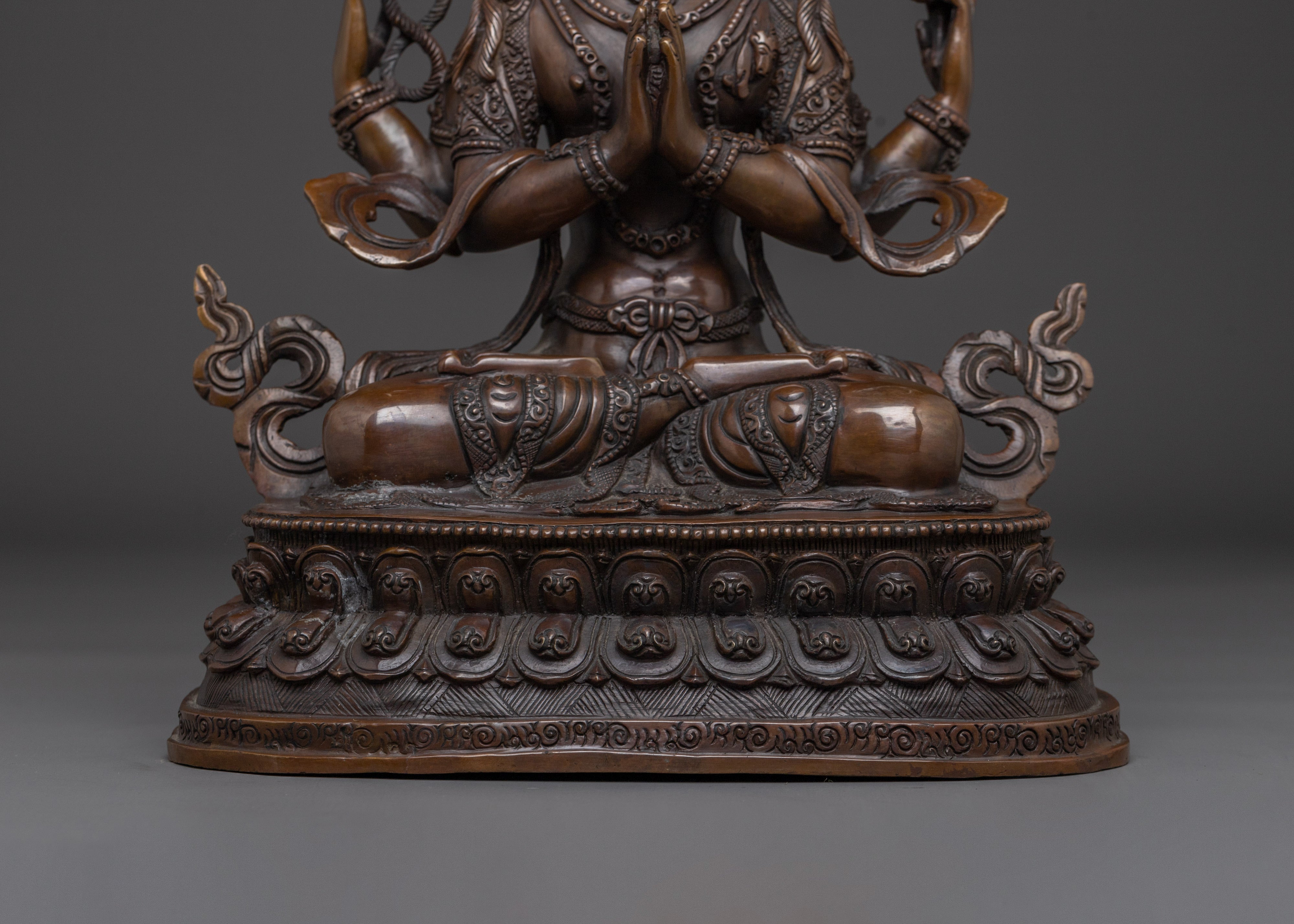 Kind Bodhisattva Chenrezig Statue | Avalokiteshvara Handmade Artwork