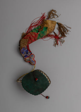 Handcrafted Tibetan Skull Damaru Drum | Ritual Instrument for Meditation