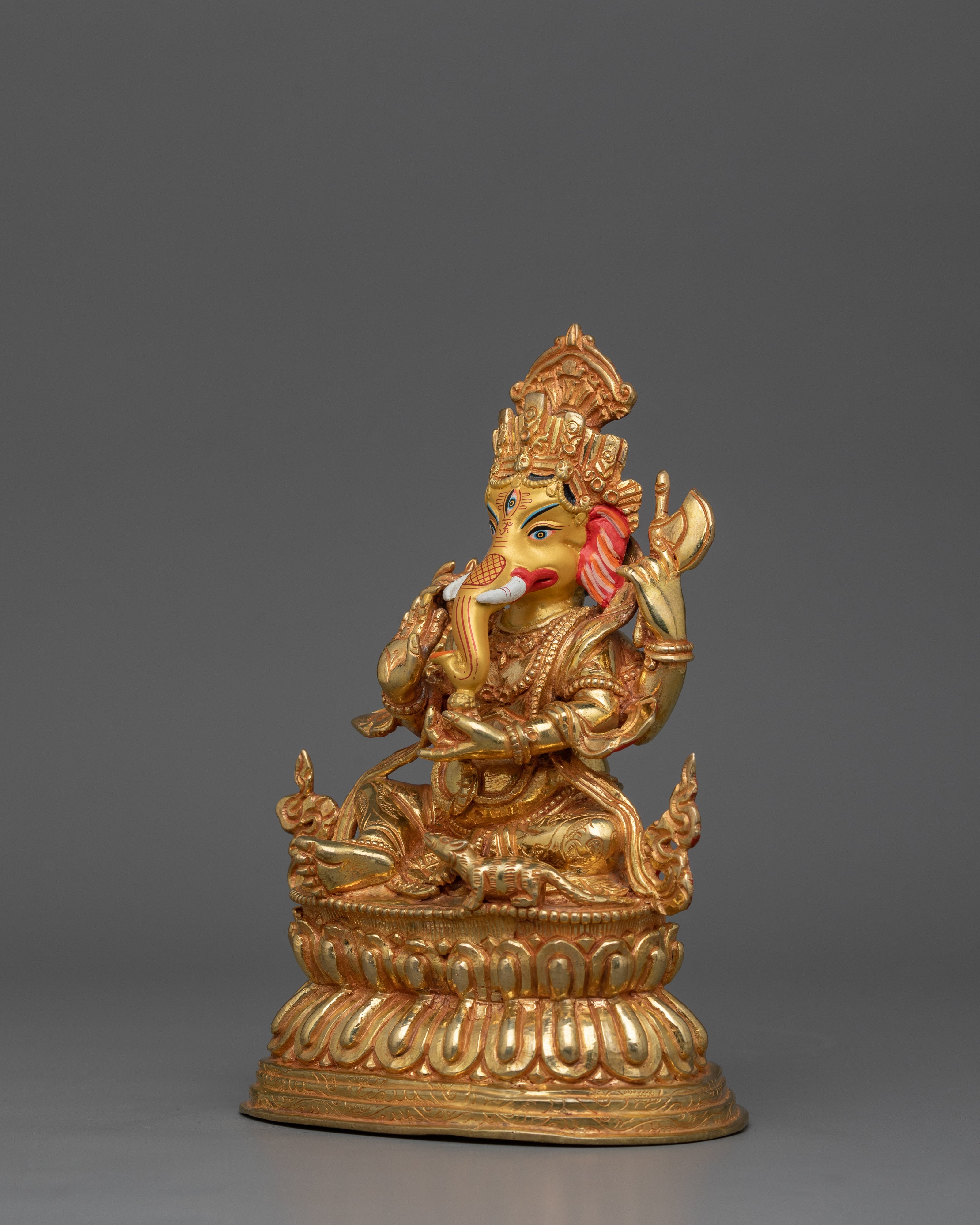 24K Gold Gilded Ganesh Statue |  The Remover of Obstacles