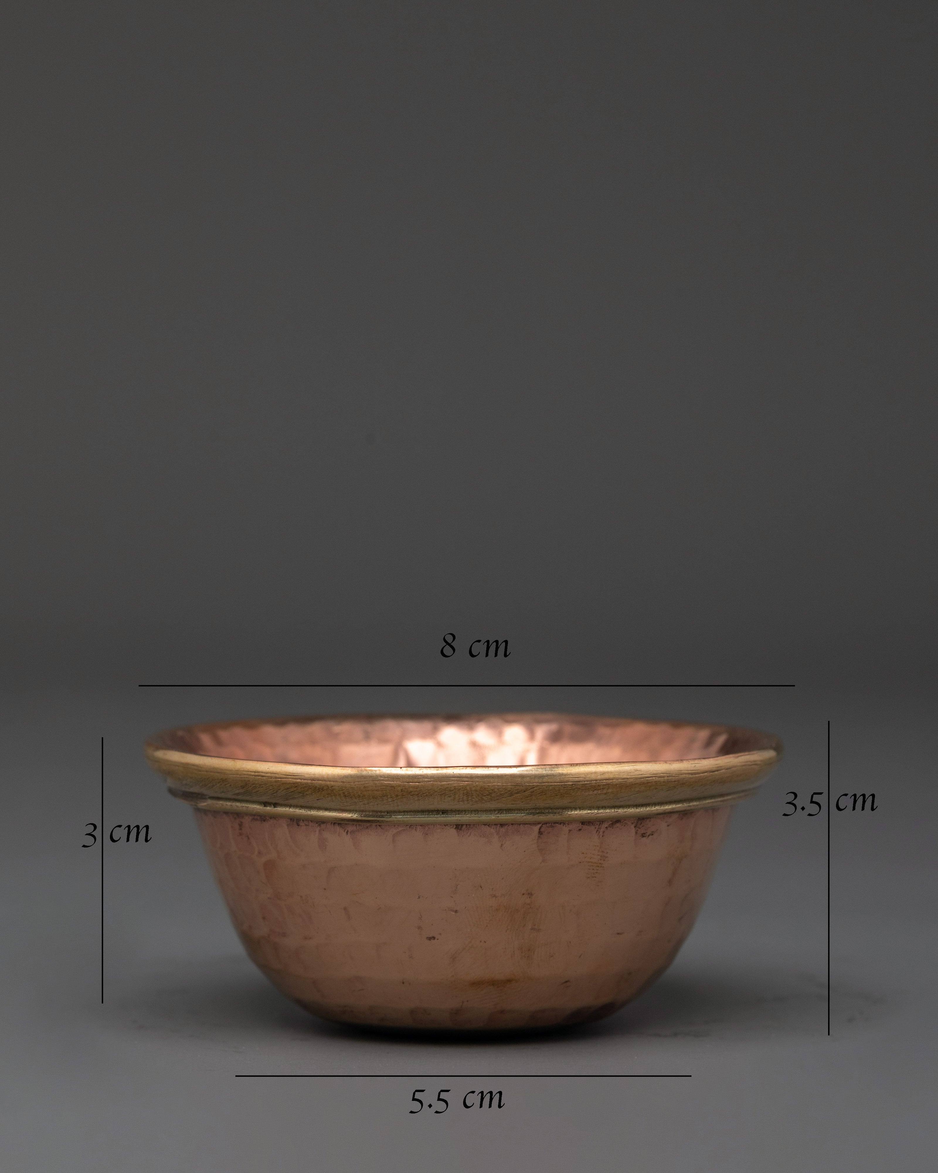 Copper Offering Water Bowls | Traditional Buddhist Ritual Altar Set