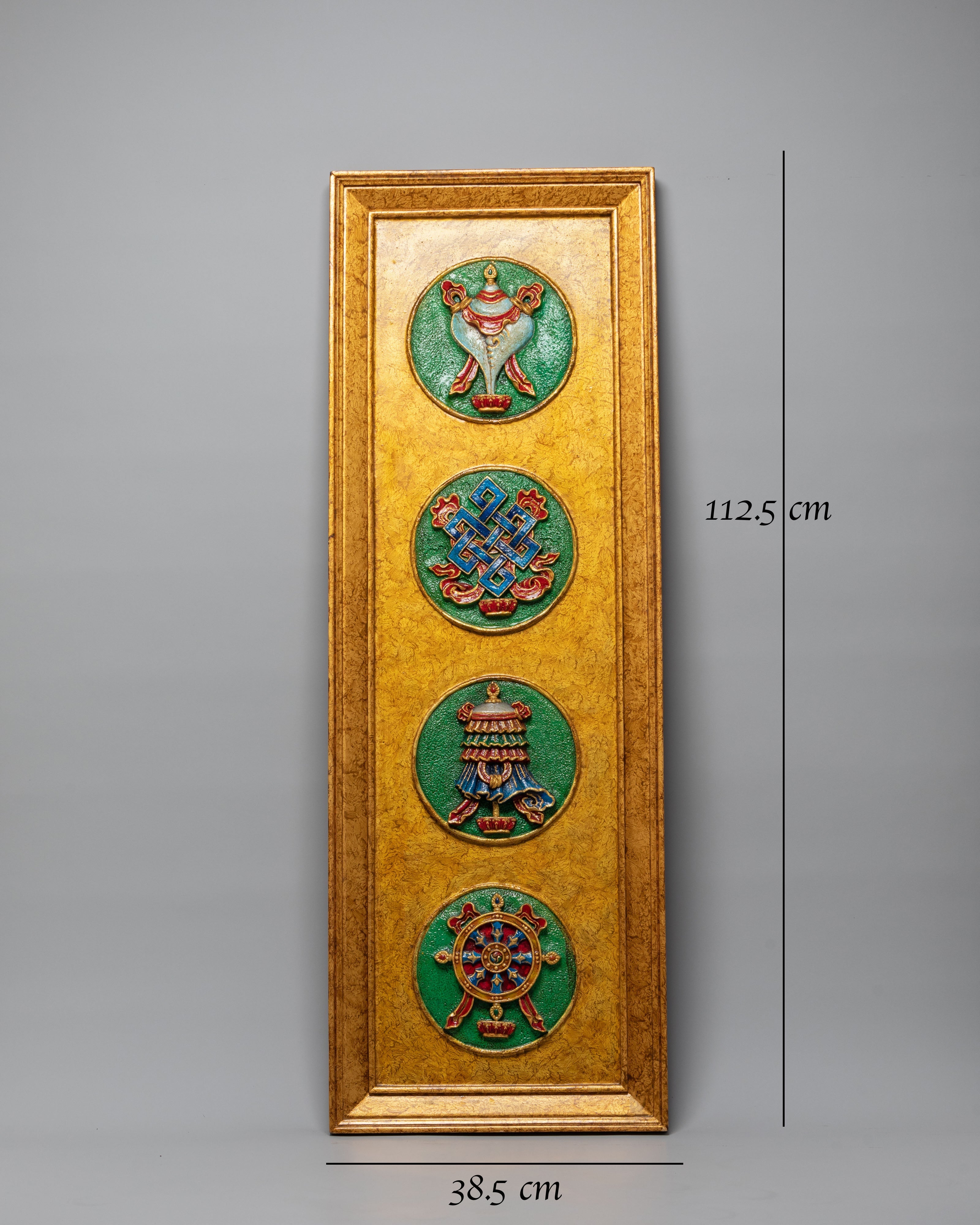 Sacred Eight Auspicious Symbol Wall Hanging | Buddhist Art Decor