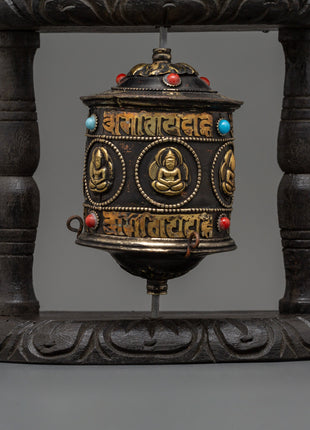 Handcrafted Spiritual Spinning Wheel | Tibetan Prayer Wheel