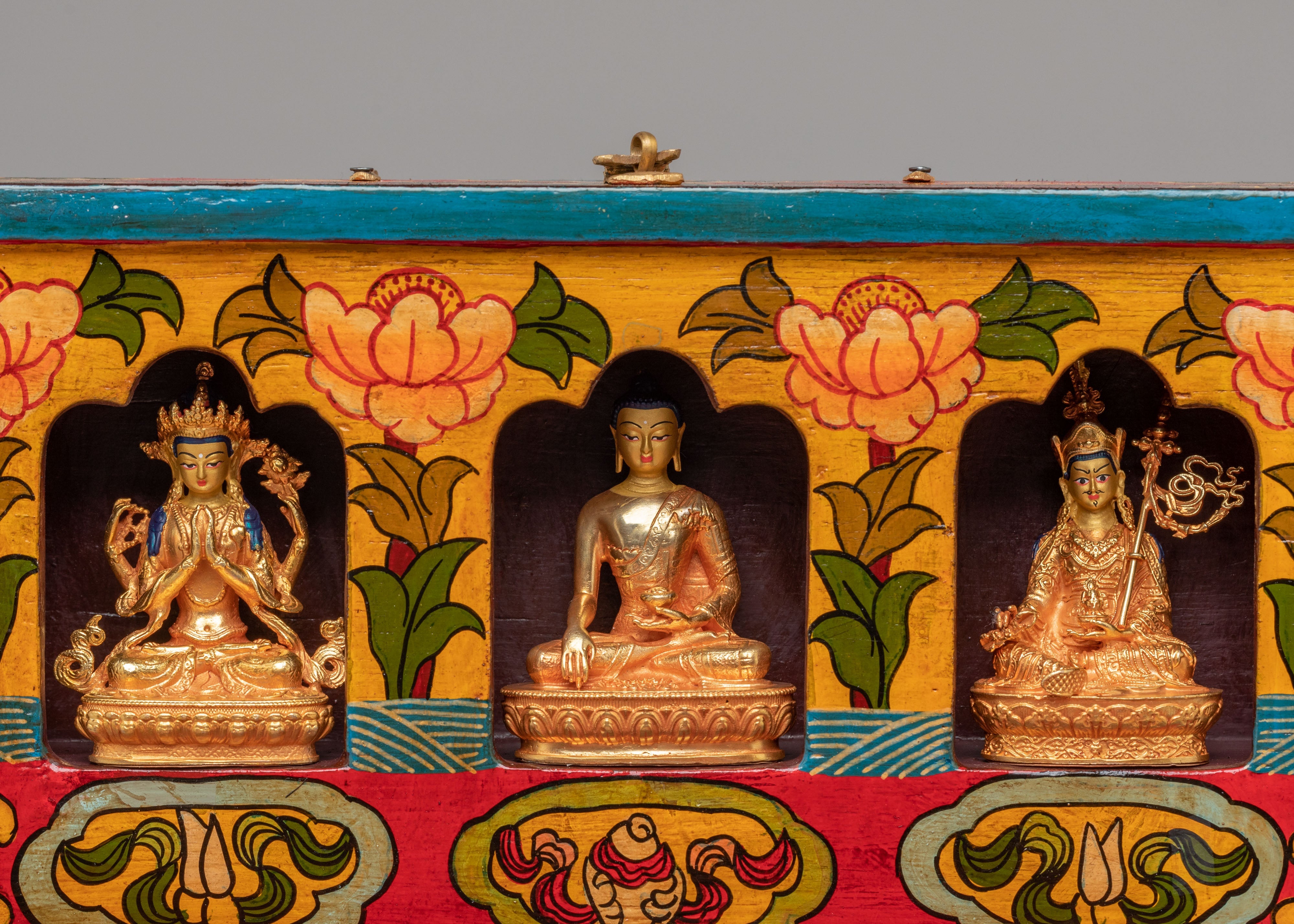 Tibetan Altar Box with Statue | Perfect for Meditation &amp; Spiritual Decor