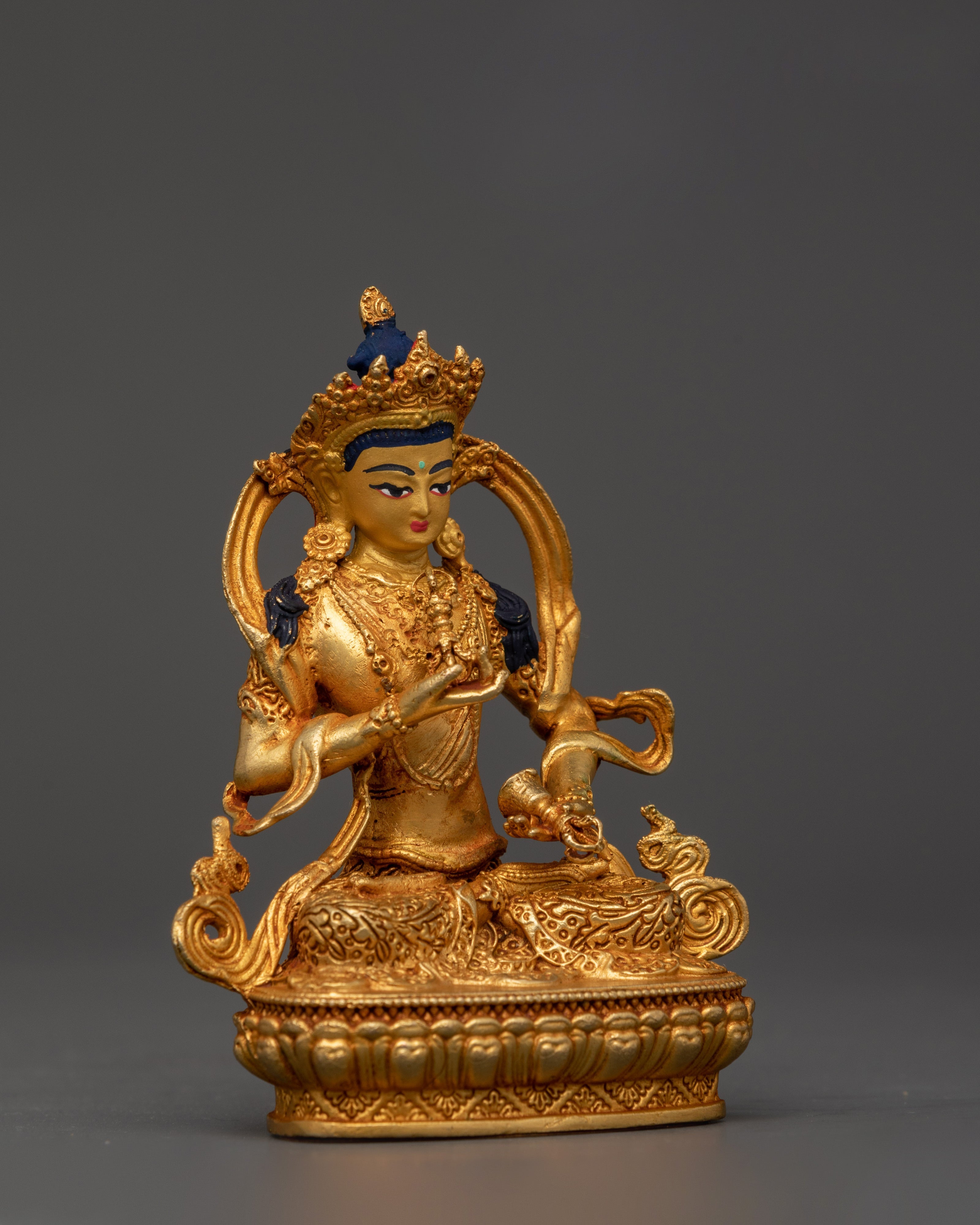 Divine Vajrasattva Statue with Vajra | Tibetan Buddha Healing Sculpture