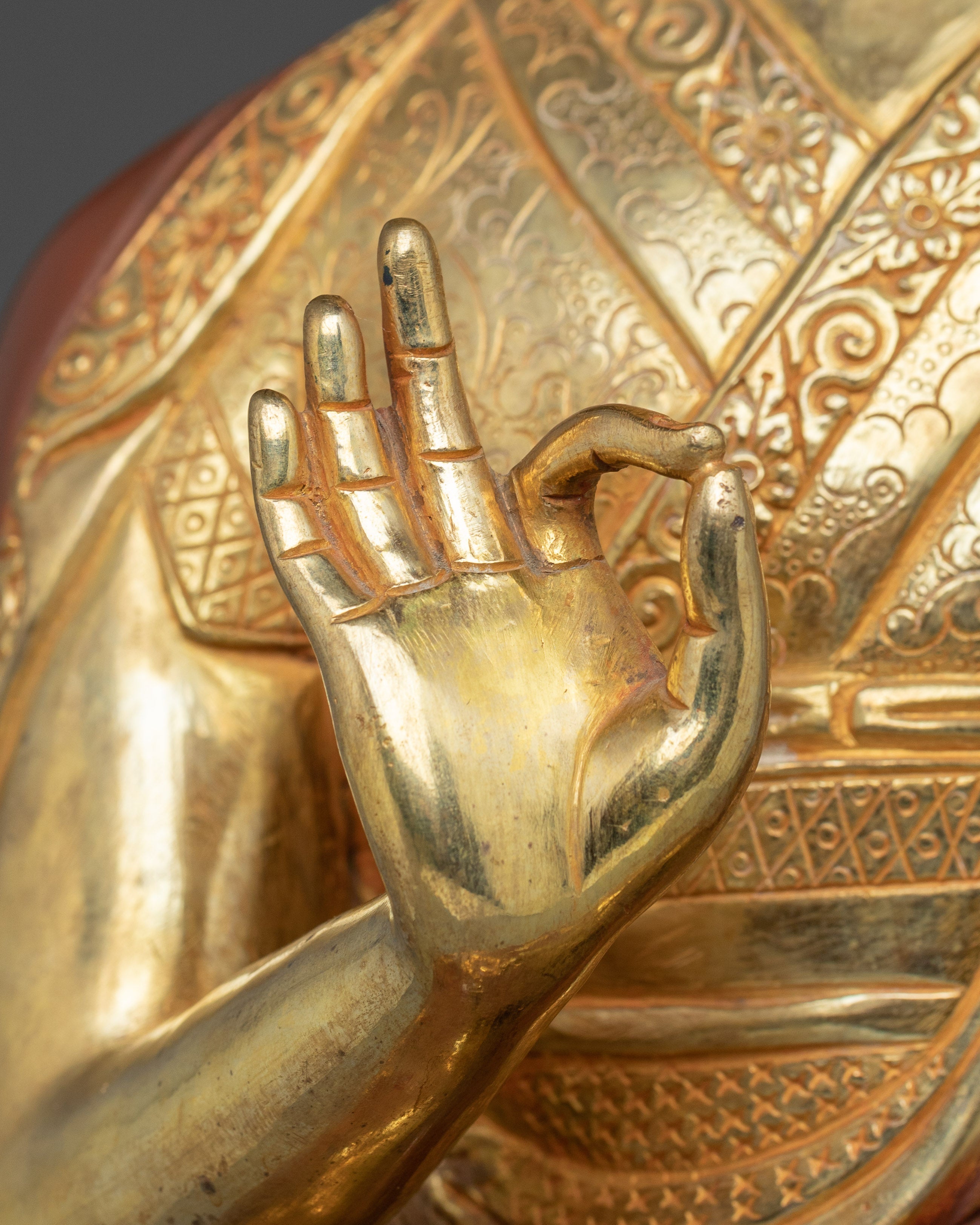 Statue Set of Tsongkhapa | Altar Centerpiece for Peace and Wisdom