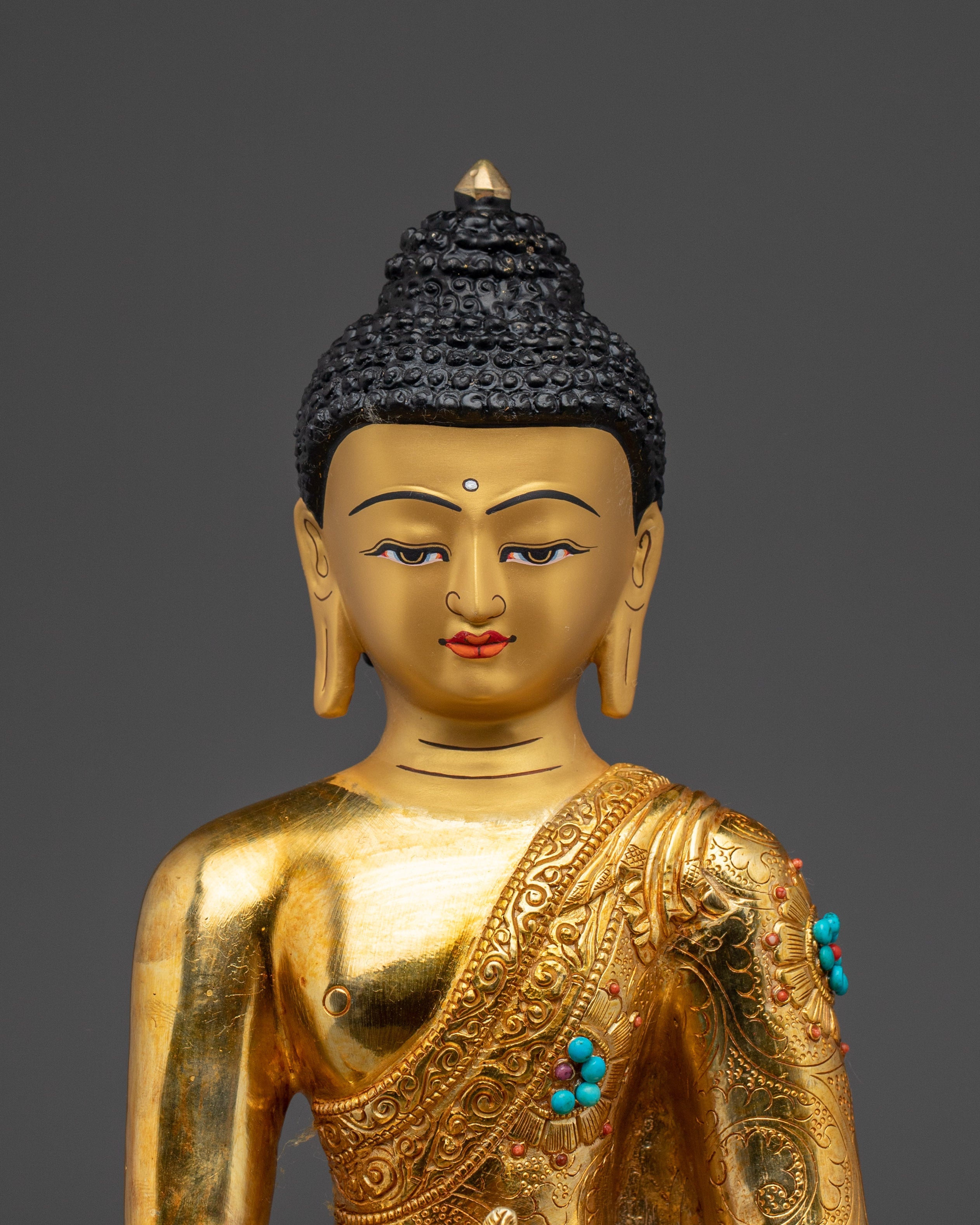 Medicine Buddha Healing Copper Statue | Bhaiṣajyaguru Himalayan Artwork
