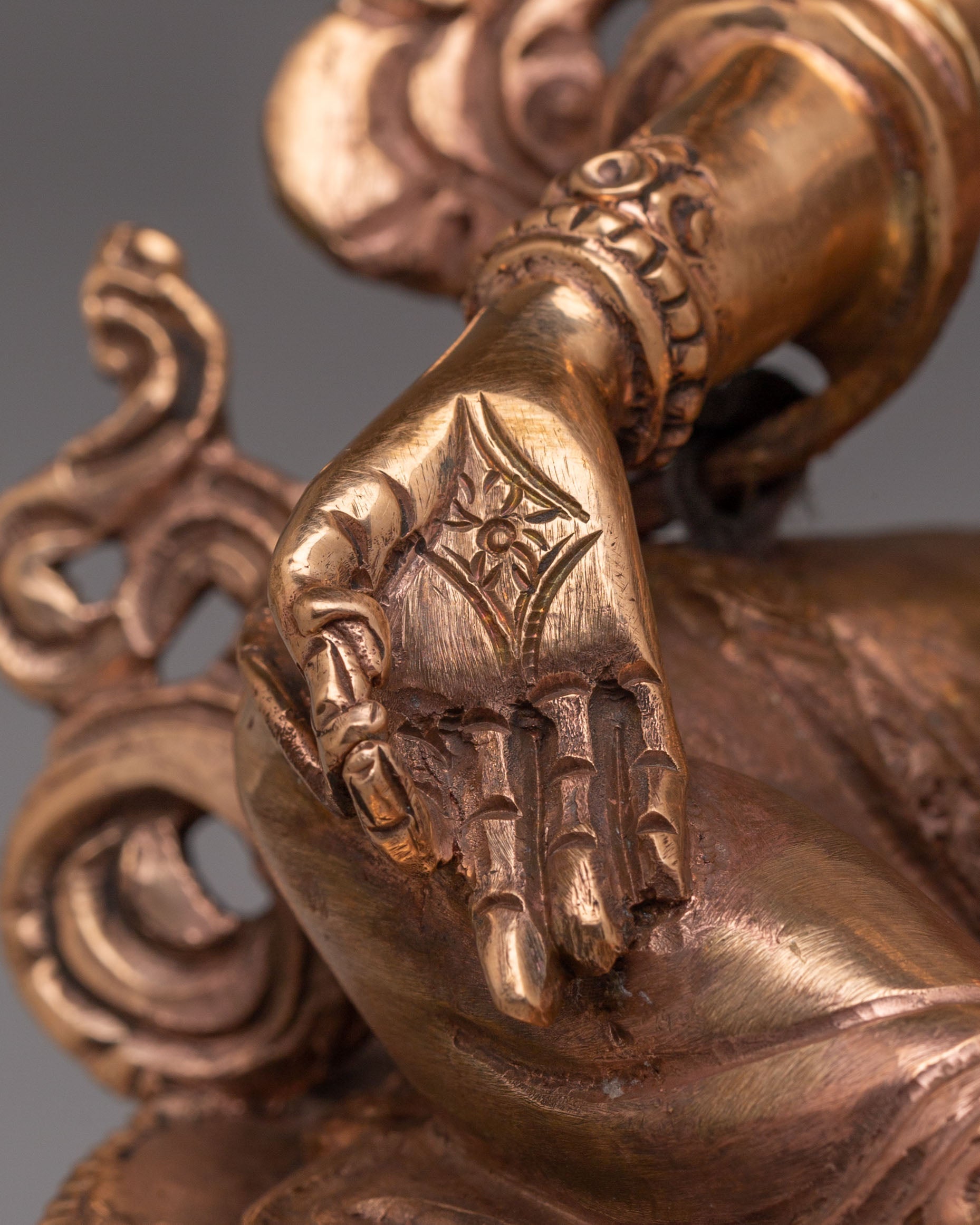 Handcrafted Sacred Green Tara Statue: Embodiment of Compassion