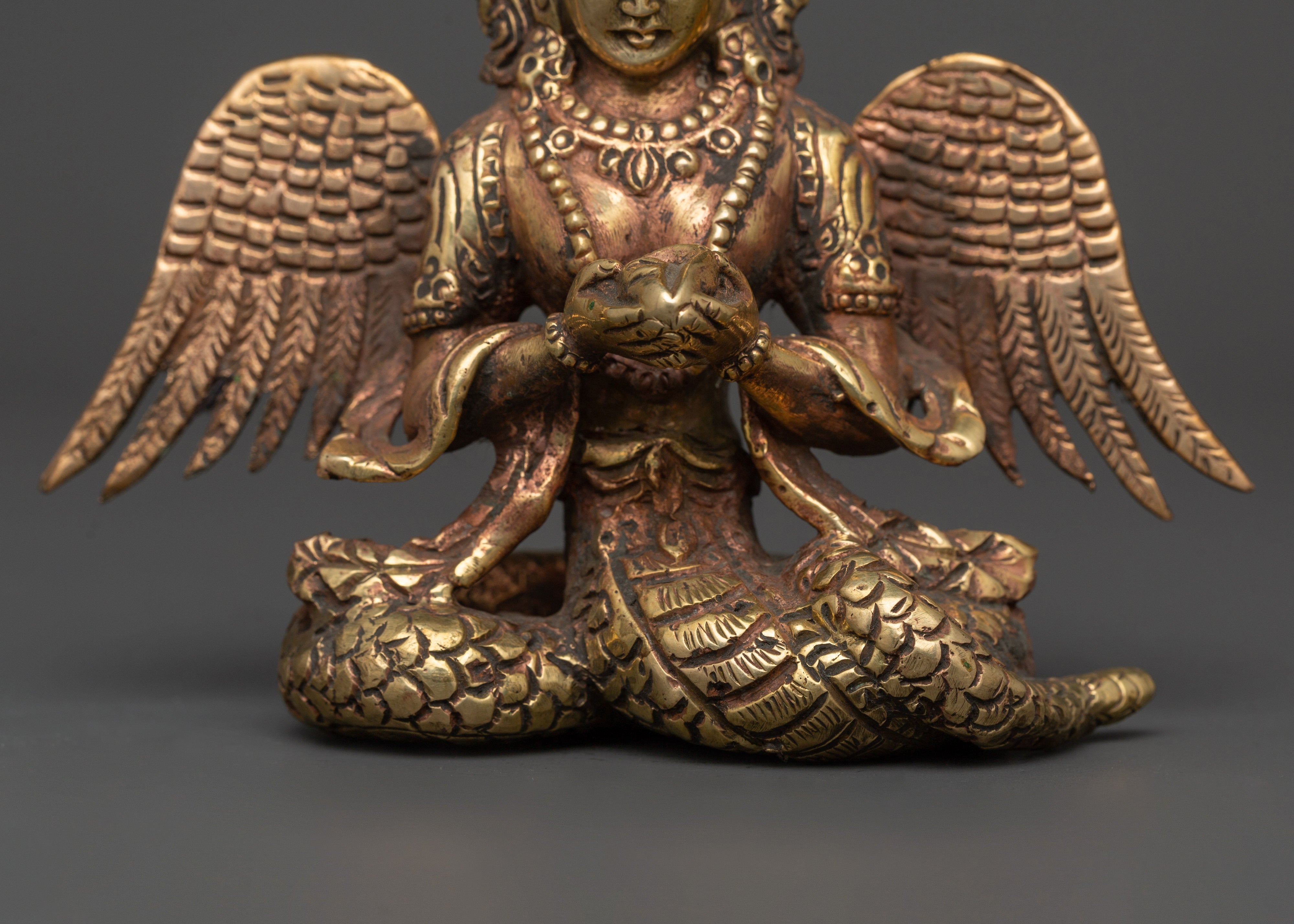 Naagkanya Copper Statue | Handcrafted Snake Goddess Sculpture