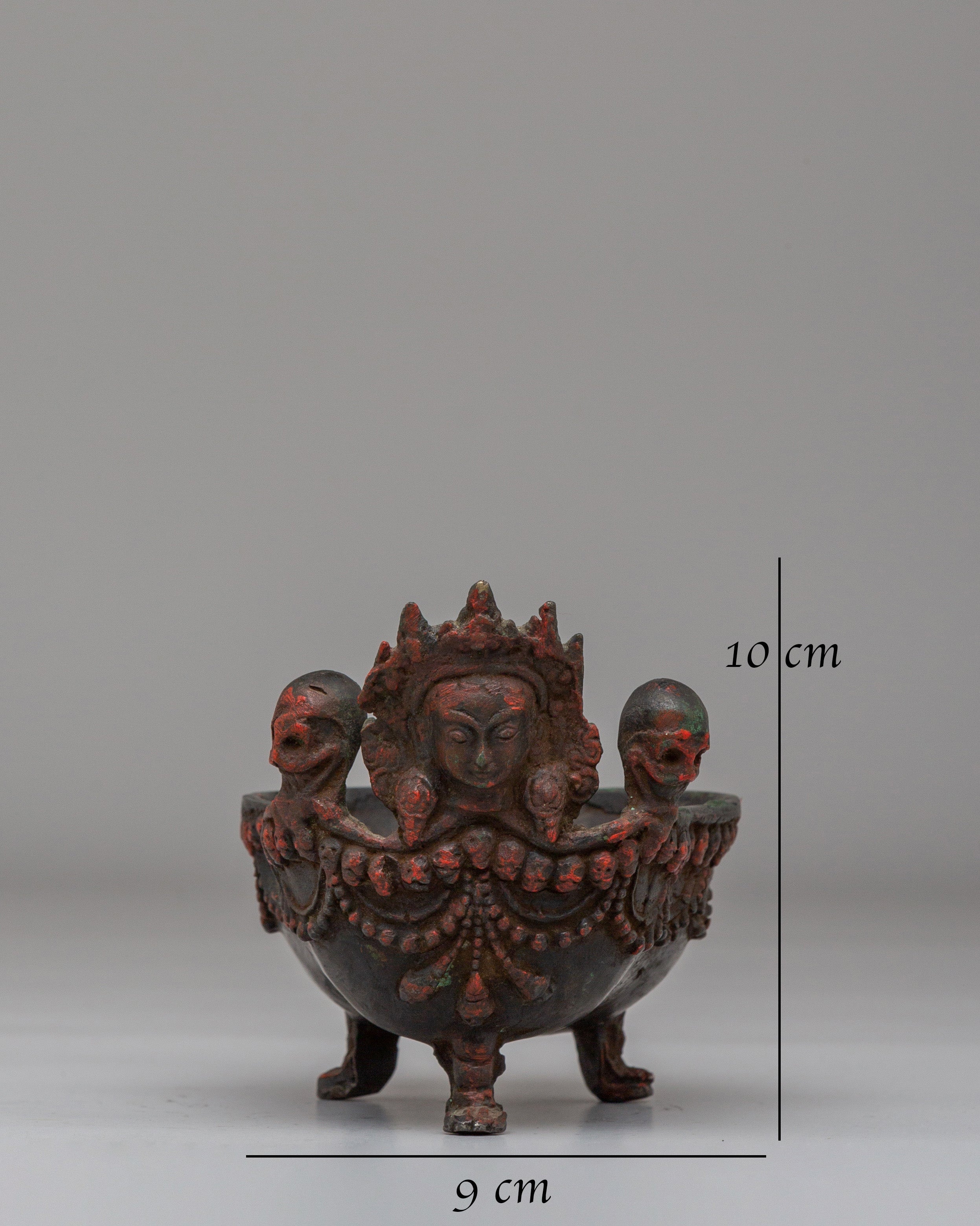 Sacred Kapala Set for Rituals | Handcrafted Skull Cups for Tantric Offerings