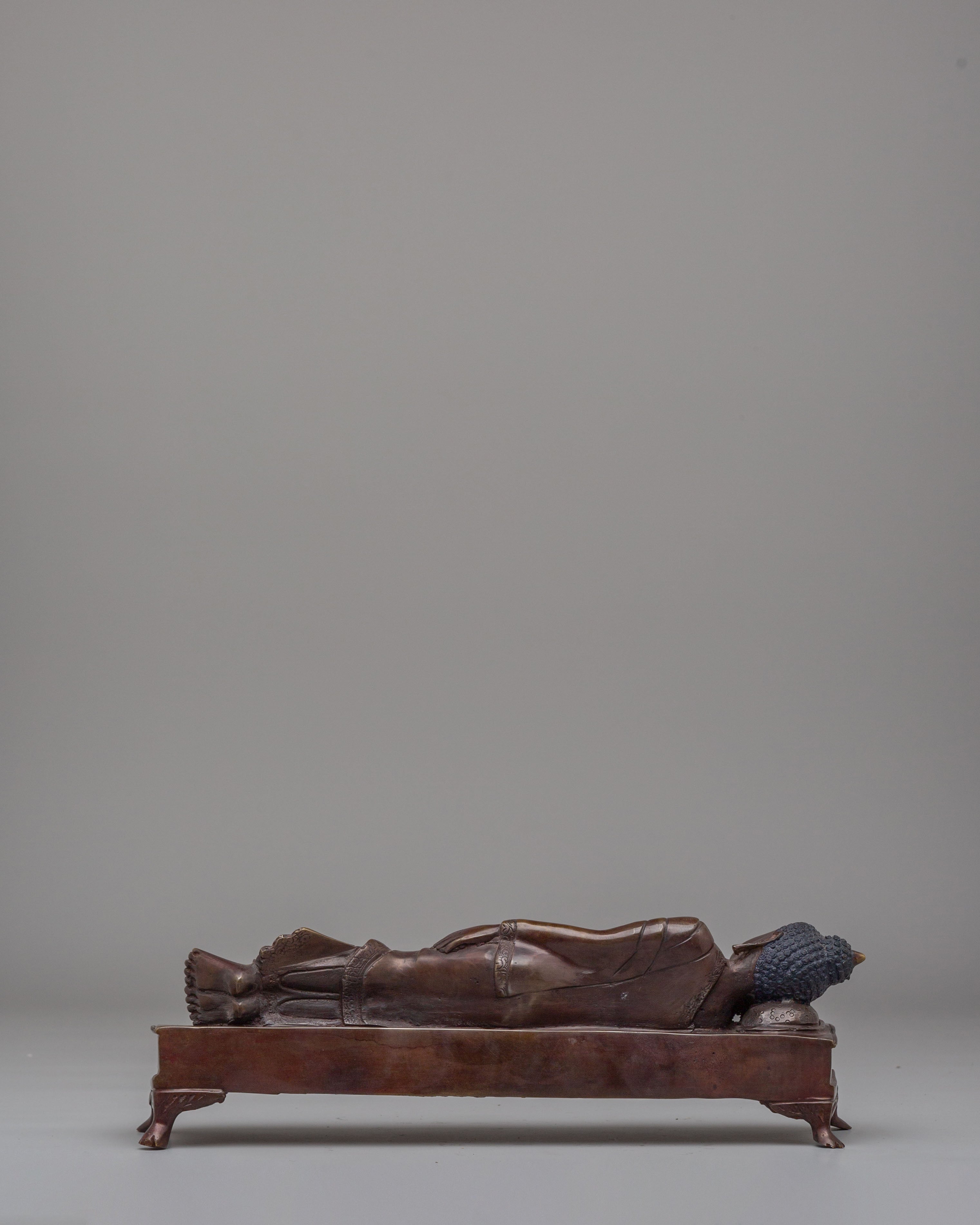 Handmade Sleeping Buddha Sculpture | Traditional Meditation Decor