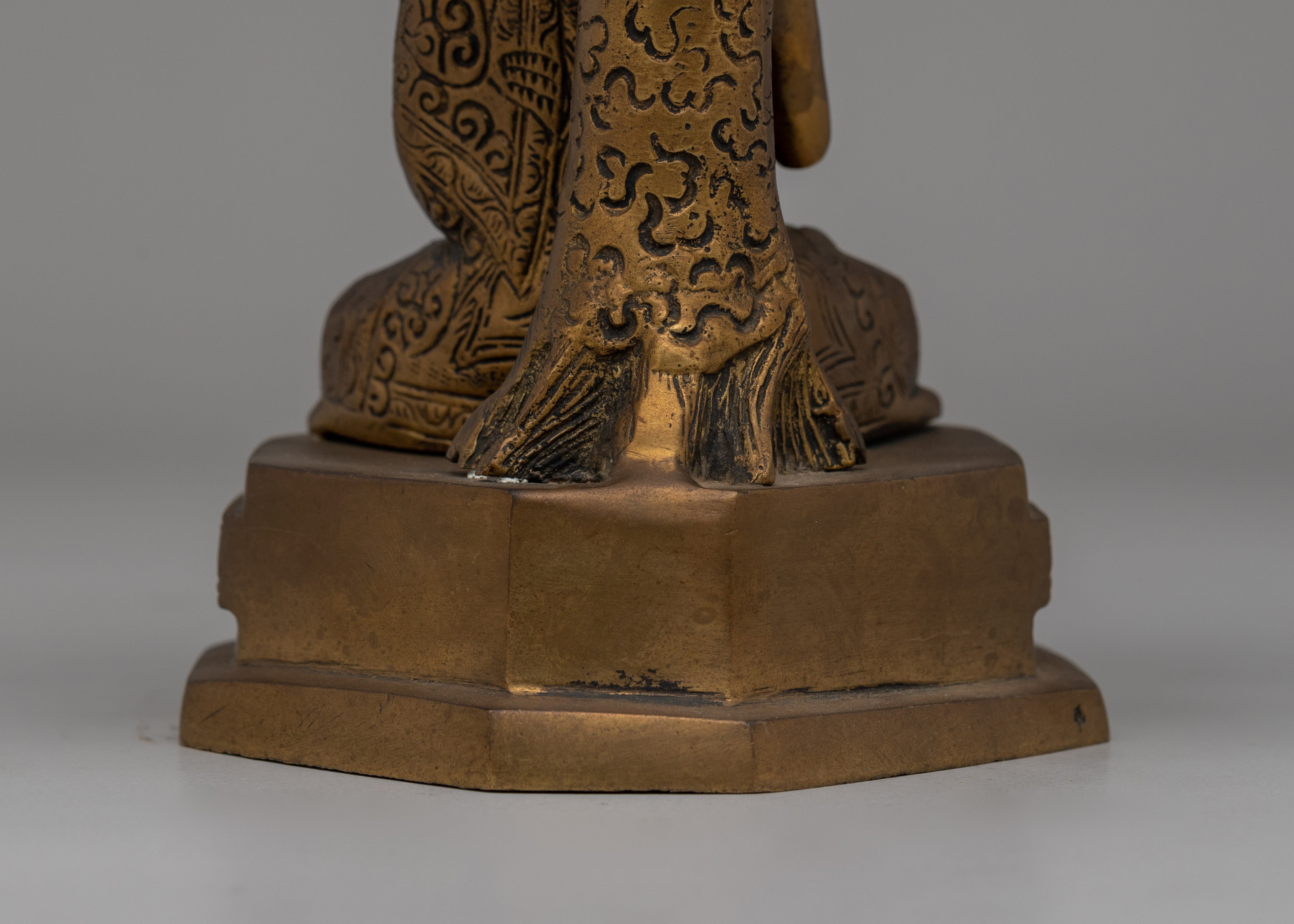 Amoghasiddhi Buddha Under Tree | Handcrafted Brass Statue for Serenity