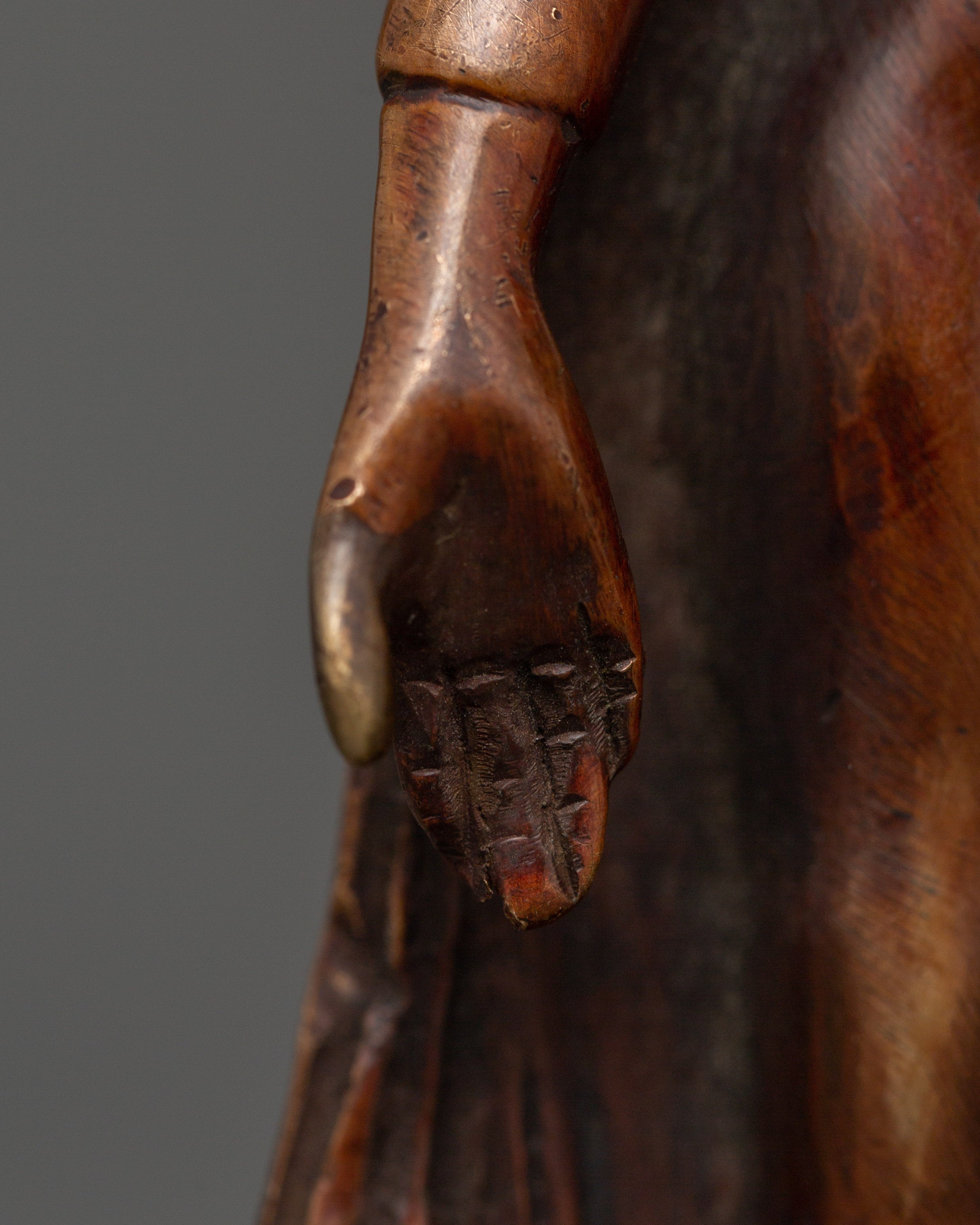 Oxidized Copper Dipankara Buddha statue |  Buddhist Enlightenment Deity