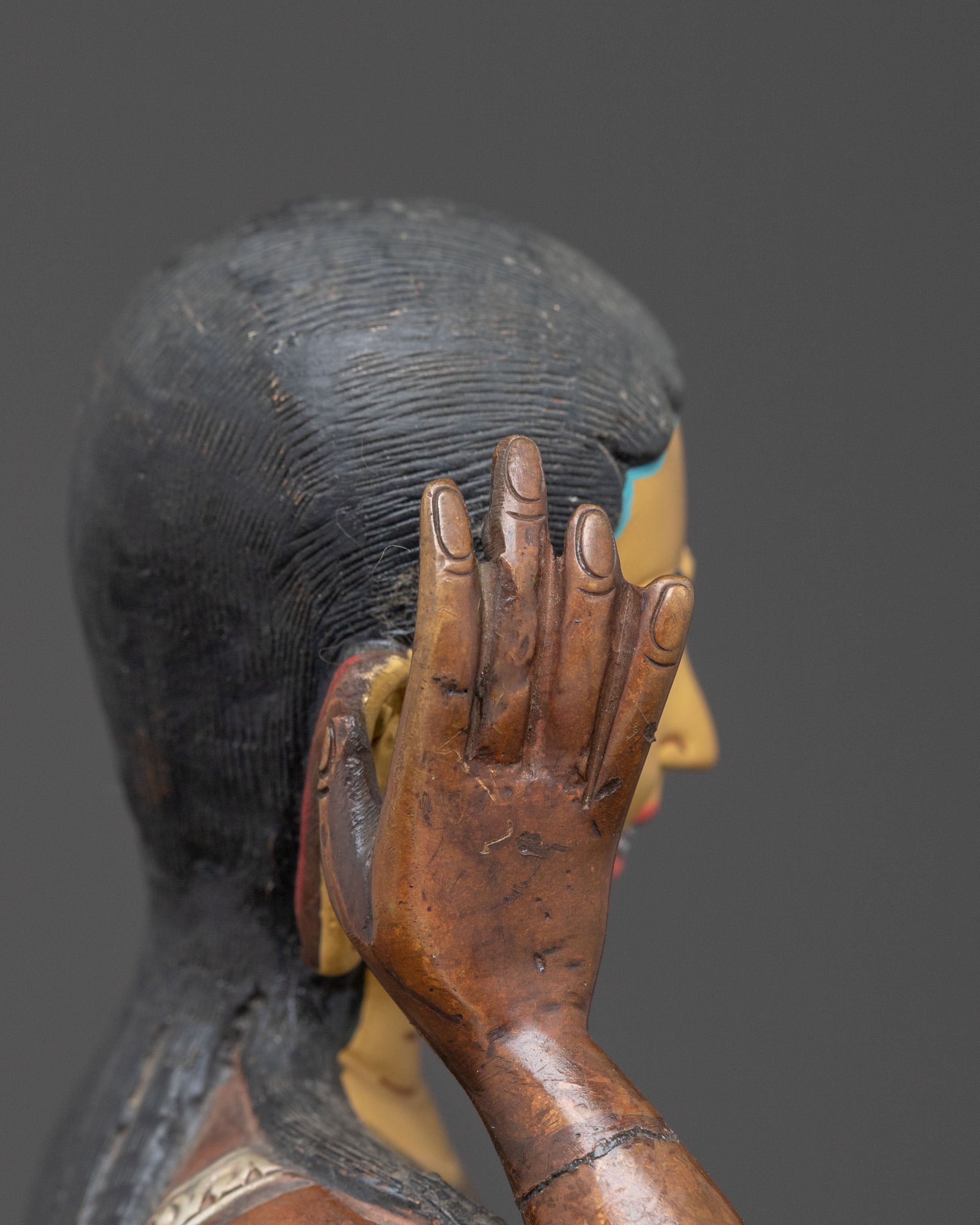 Tibetan Handmade Figurine of Milarepa | Himalayan Yogi, and Spiritual Master