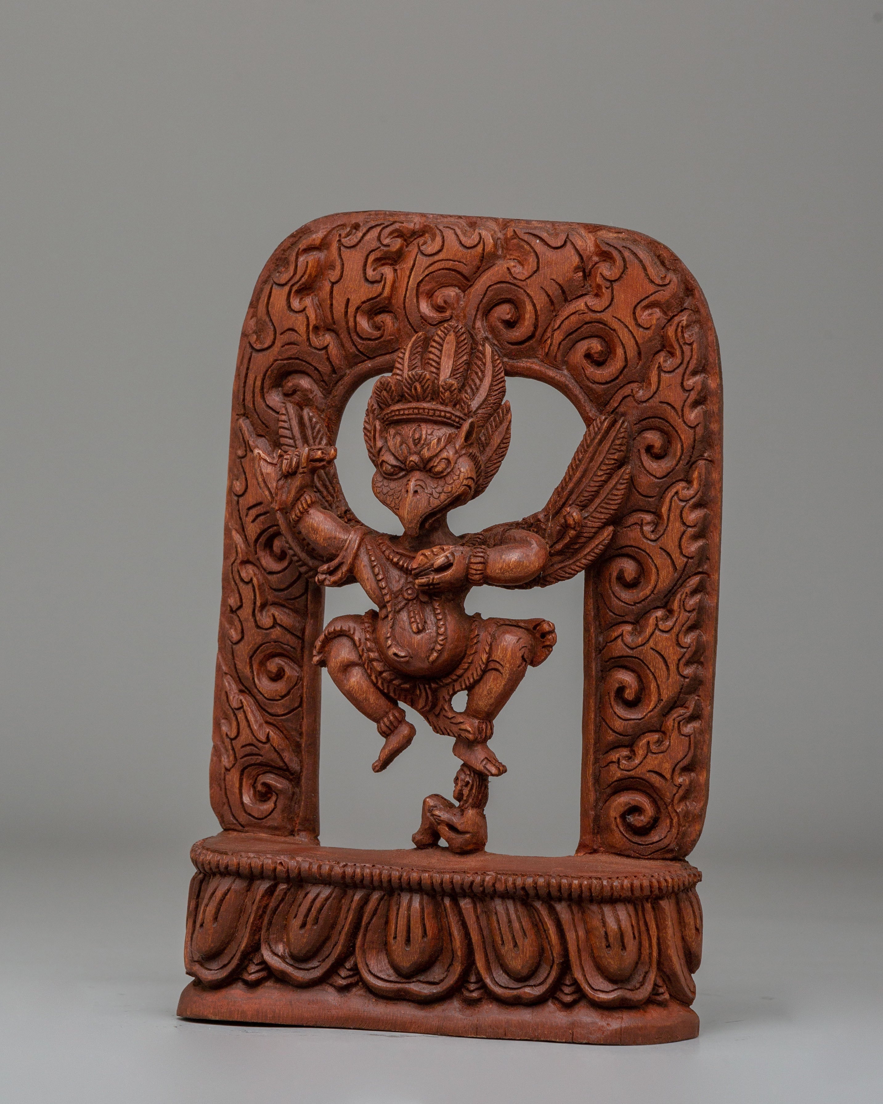 Garuda Statue  | Hand-Carved Wooden Garuda Deity Sculpture