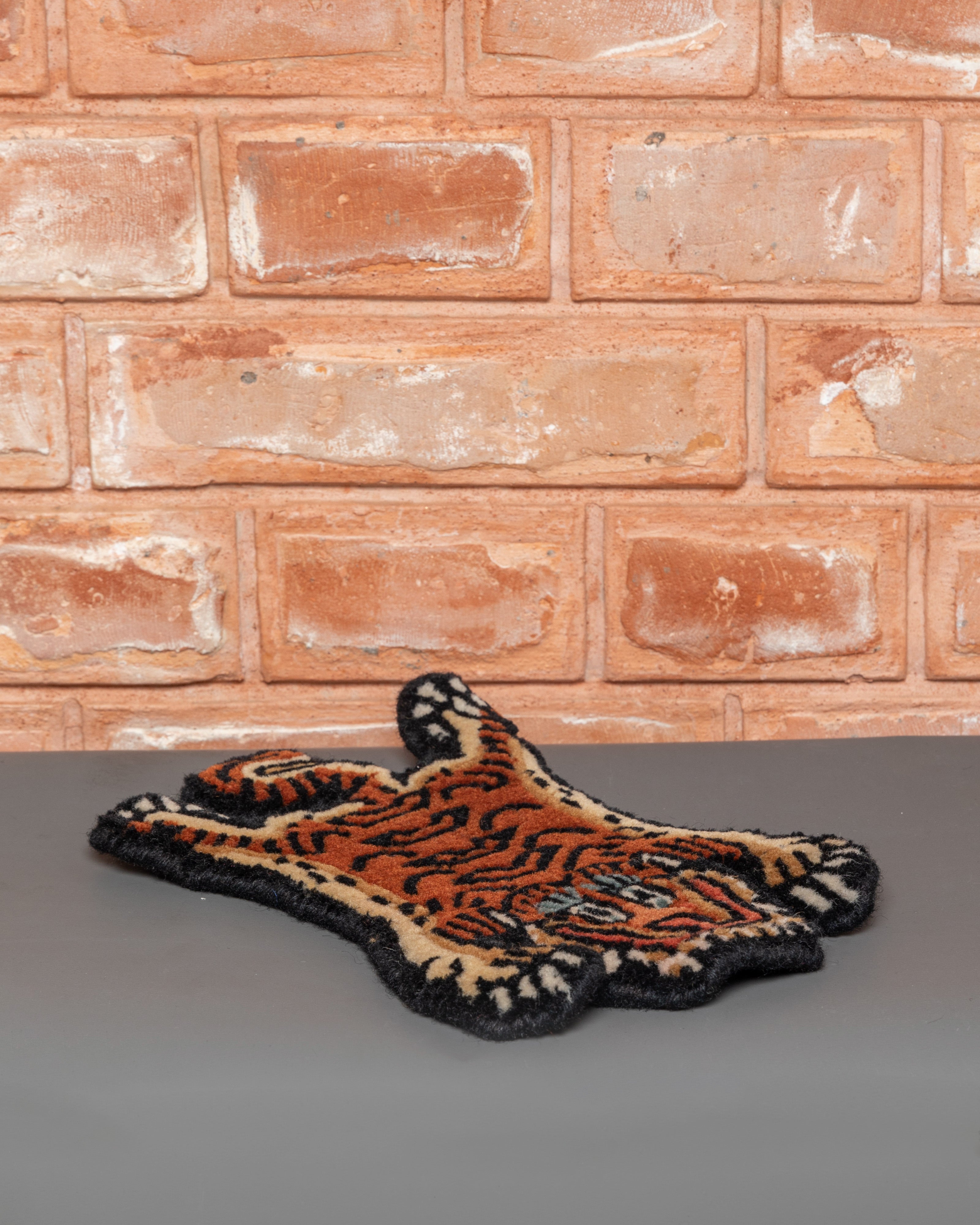 Wool Tiger Design Rug | Tibetan Wool Rug for Spiritual & Home Décor