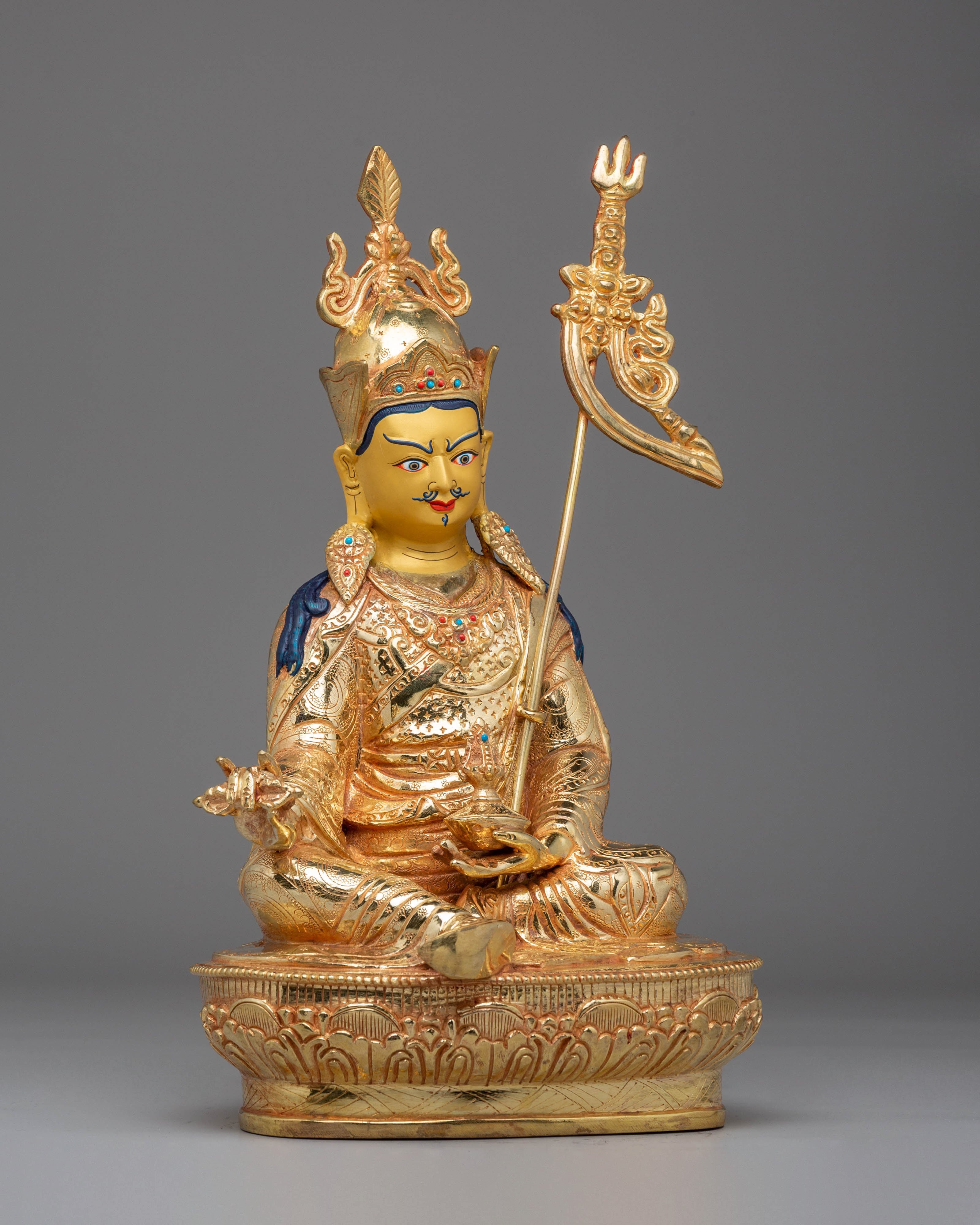 Sacred Statue of Guru Rinpoche | Tibetan Masterpiece of Art