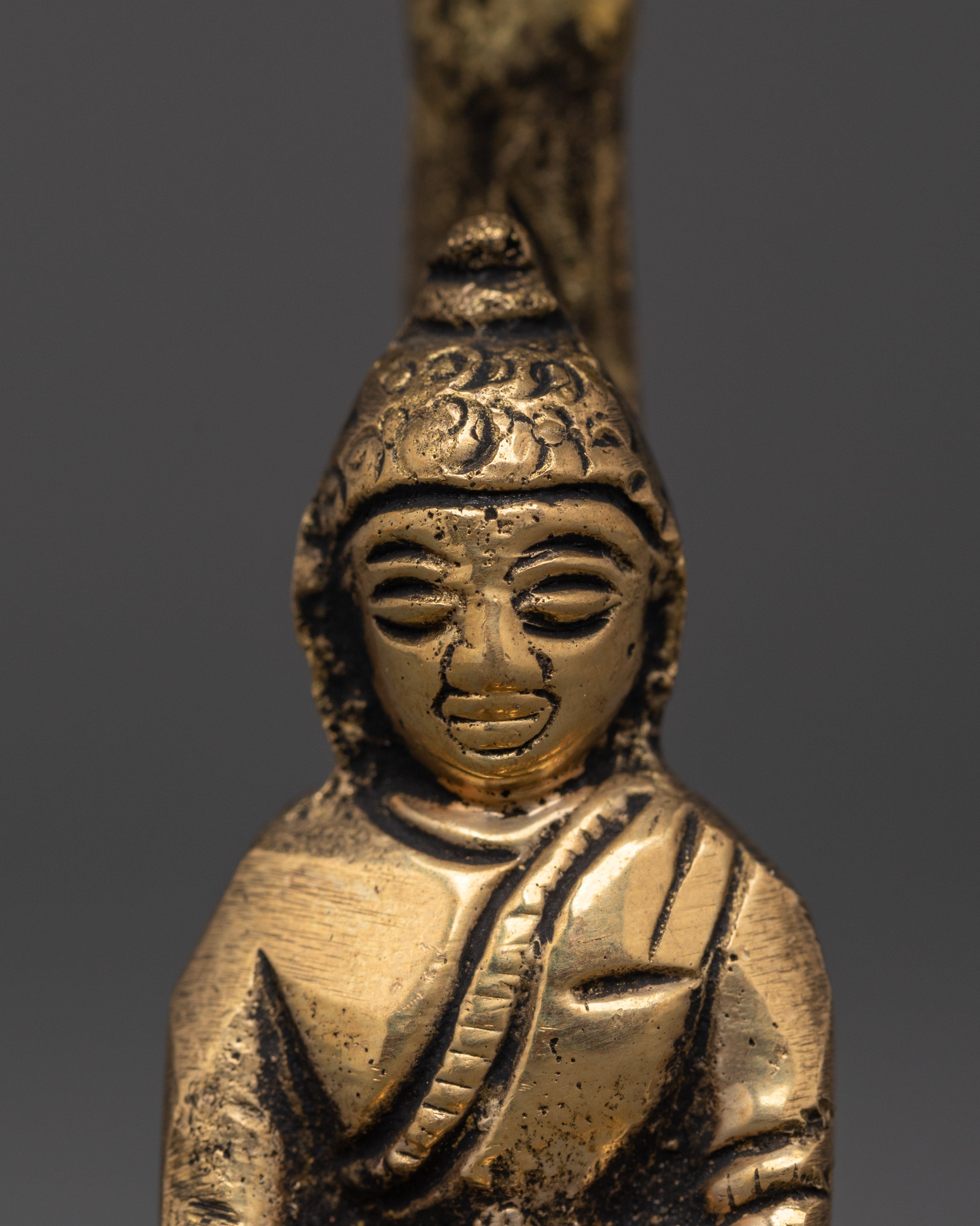 Shakyamuni Buddha Tree Sculpture | Brass Buddhist Meditation Statue
