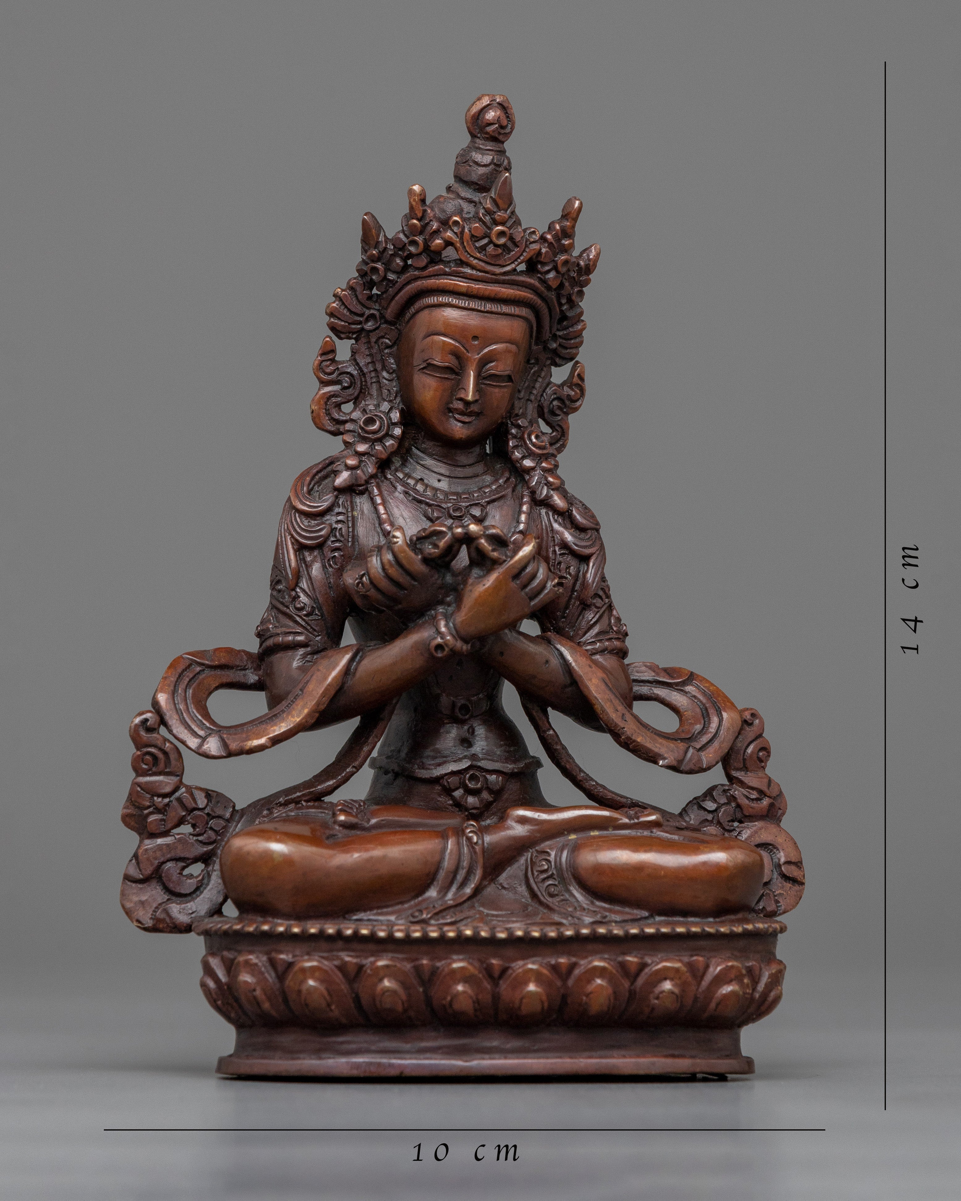 Handcrafted Vajradhara Statue | Buddhist Oxidized Copper Statue